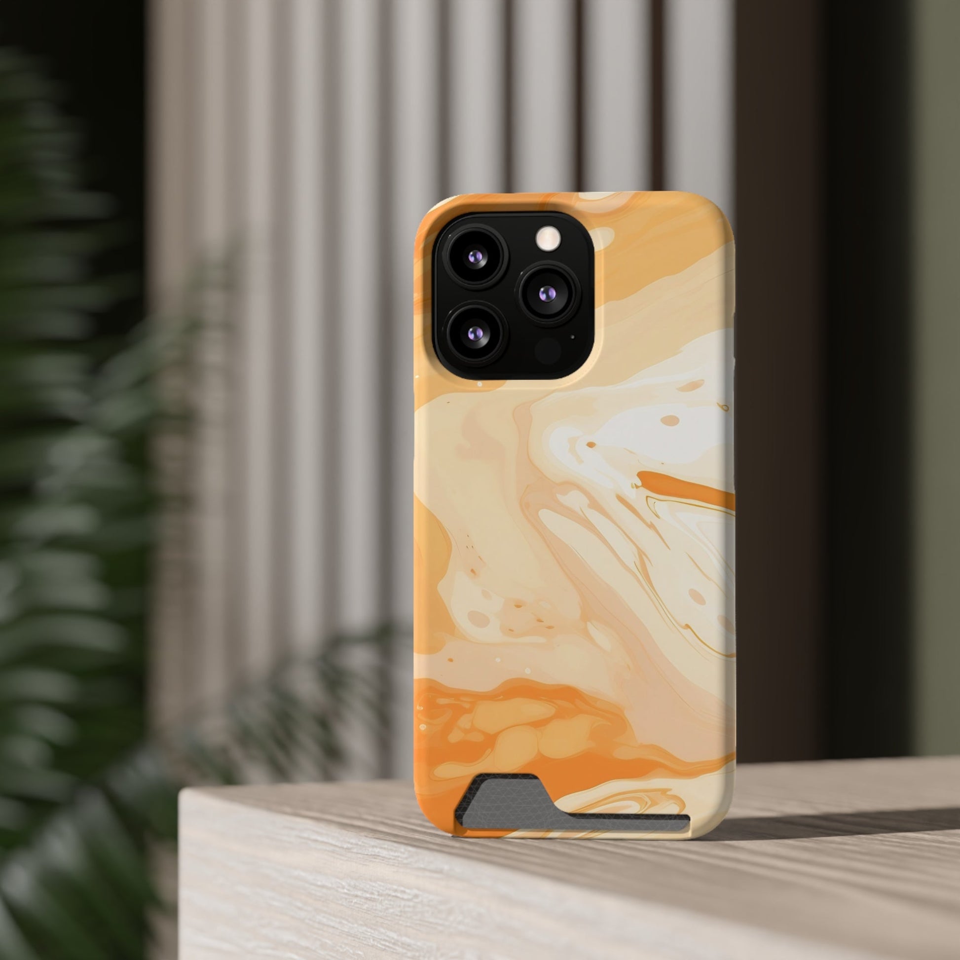 Orange Marble Cardholder Case, Artsulli - Art is Long, Life is Short, Phone Case, , , , , , , 