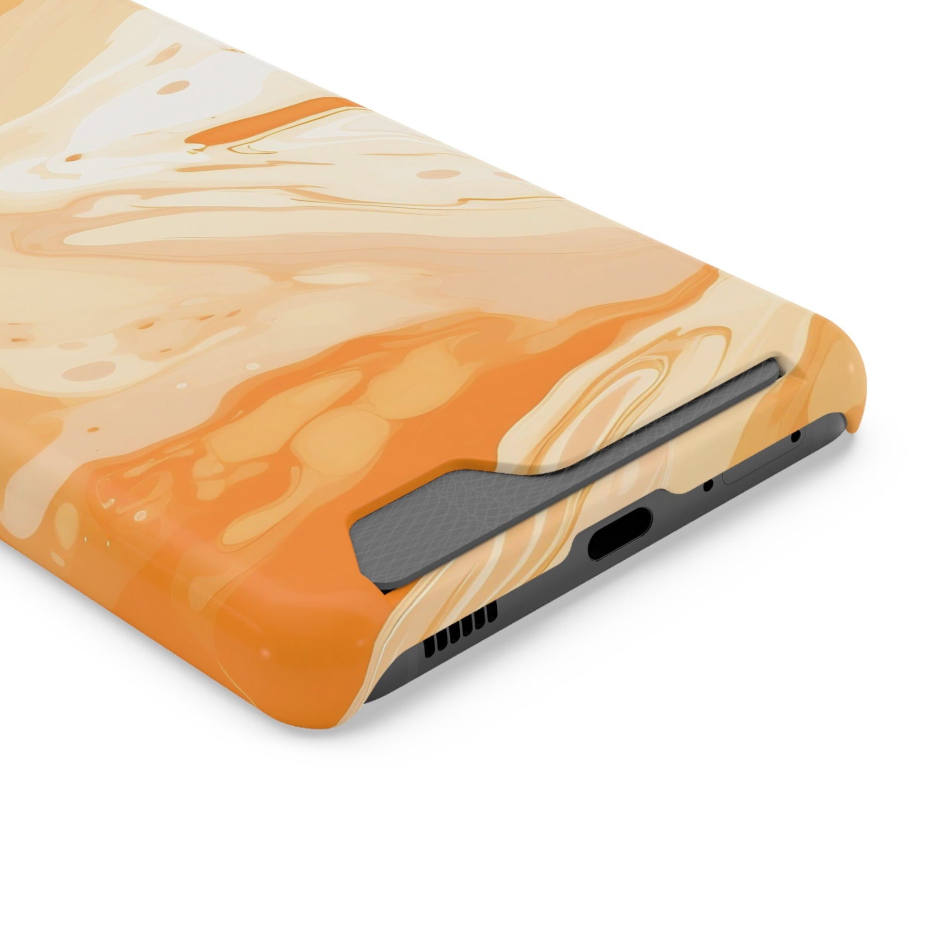 Orange Marble Cardholder Case, Artsulli - Art is Long, Life is Short, Phone Case, , , , , , , 