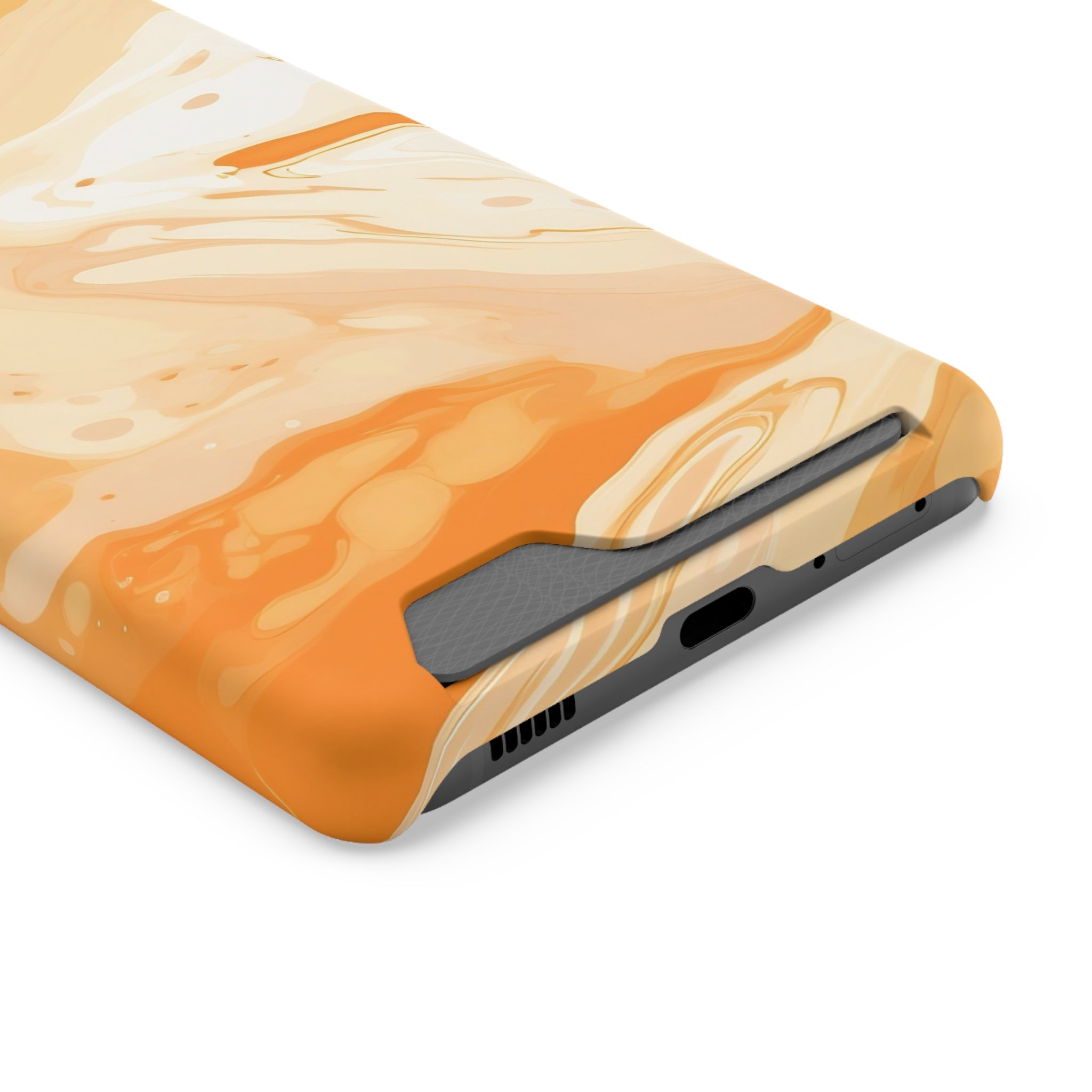 Orange Marble Cardholder Case, Artsulli - Art is Long, Life is Short, Phone Case, , , , , , , 