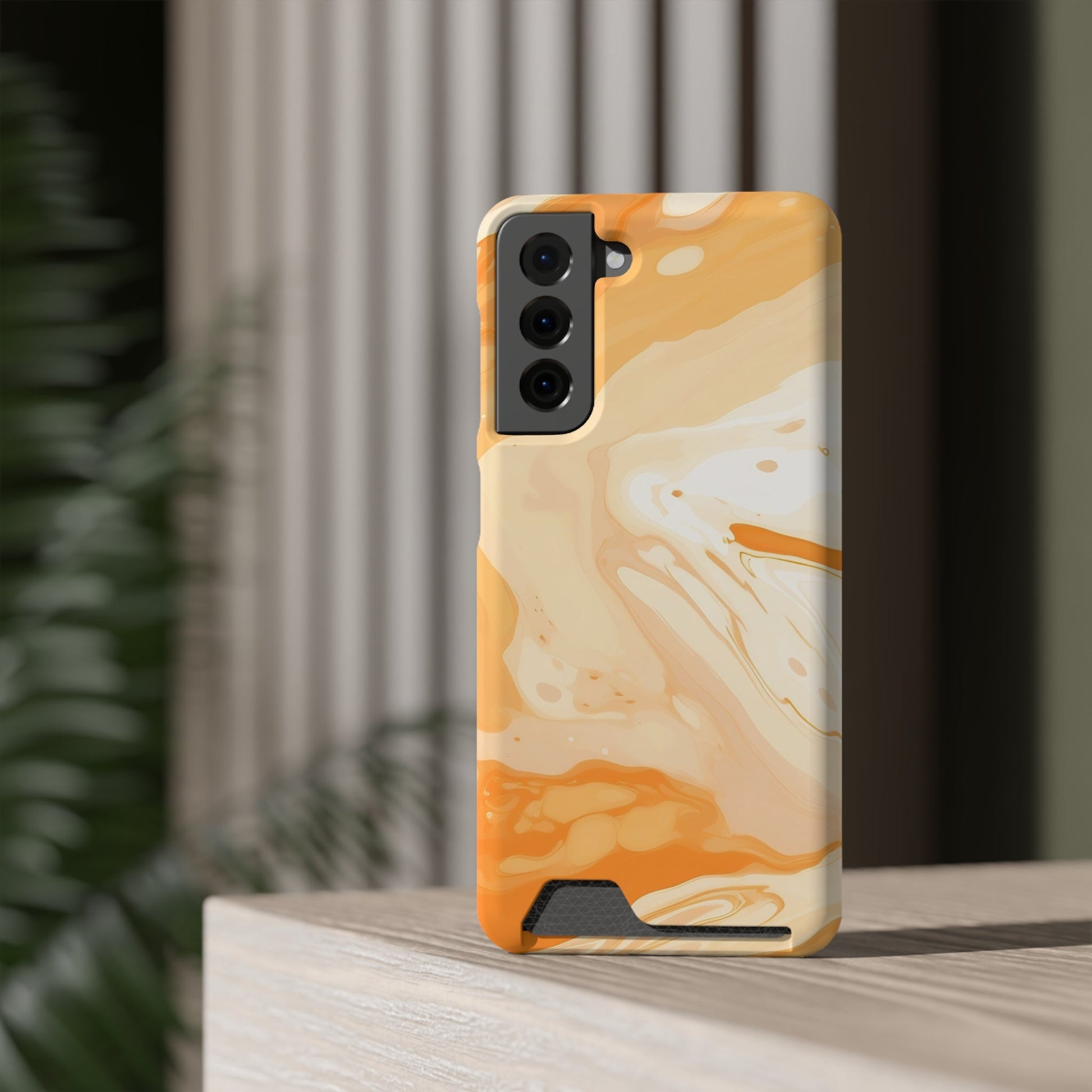 Orange Marble Cardholder Case, Artsulli - Art is Long, Life is Short, Phone Case, , , , , , , 
