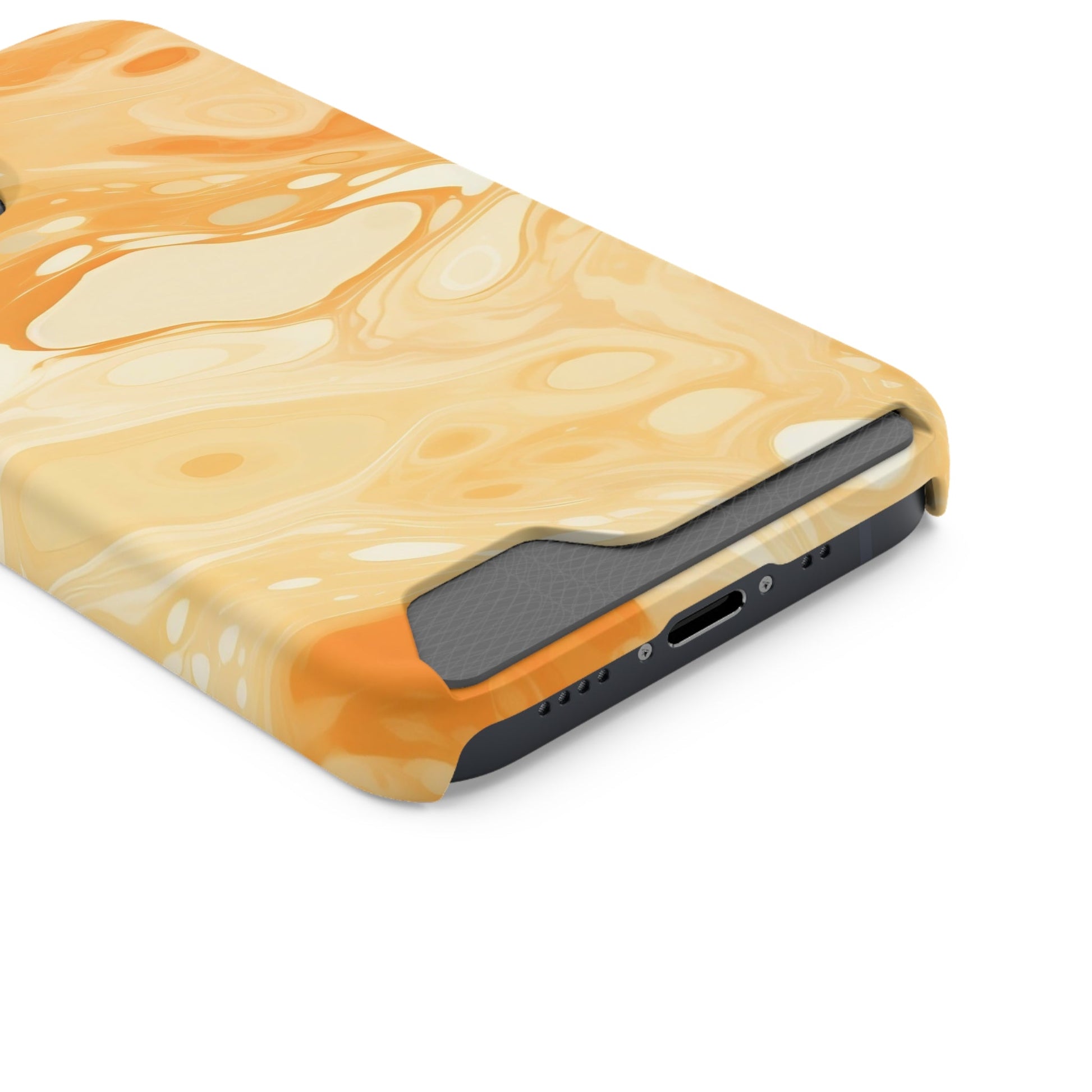 Orange Marble Cardholder Phone Case, Artsulli - Art is Long, Life is Short, Phone Case, , , , , , , 