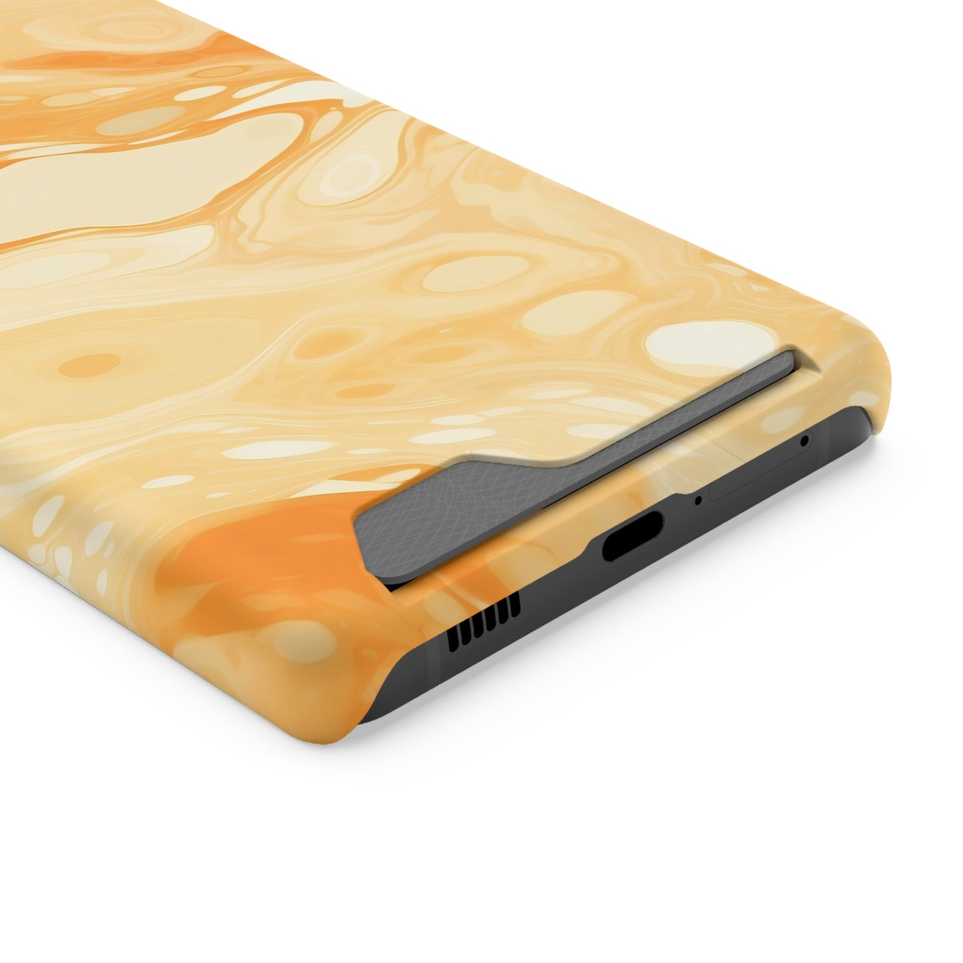 Orange Marble Cardholder Phone Case, Artsulli - Art is Long, Life is Short, Phone Case, , , , , , , 