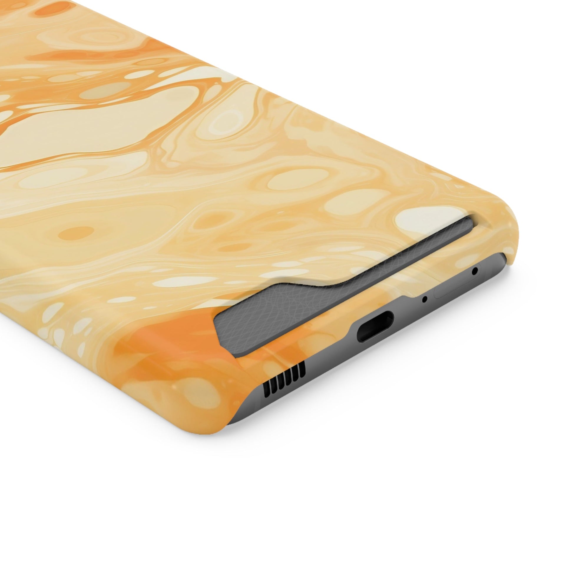 Orange Marble Cardholder Phone Case, Artsulli - Art is Long, Life is Short, Phone Case, , , , , , , 