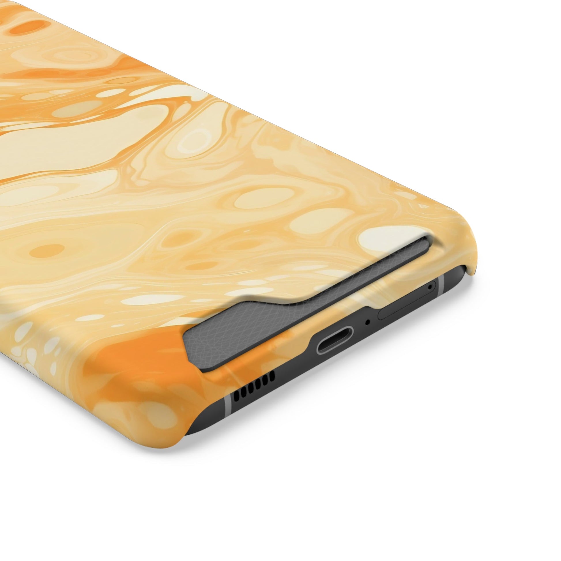Orange Marble Cardholder Phone Case, Artsulli - Art is Long, Life is Short, Phone Case, , , , , , , 