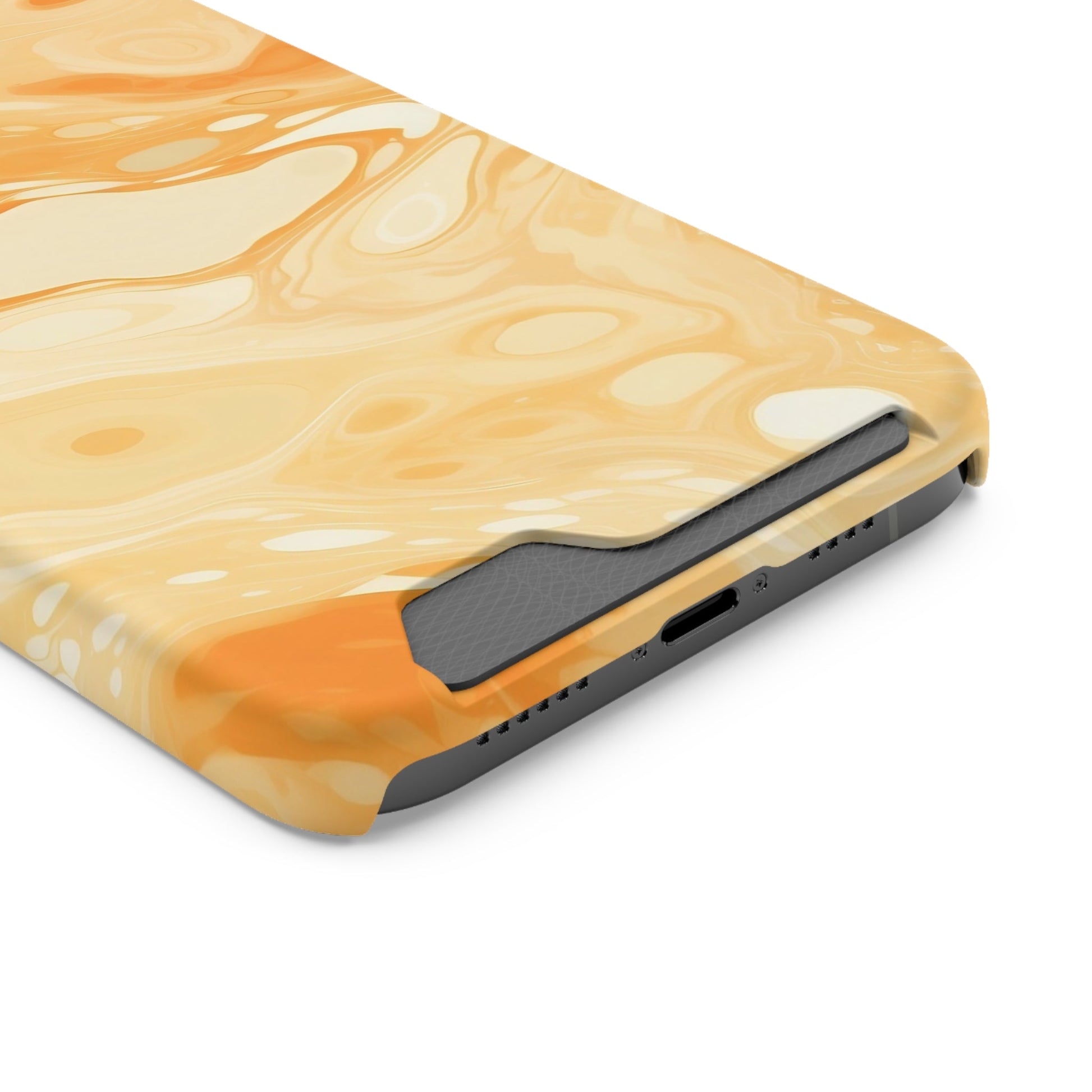 Orange Marble Cardholder Phone Case, Artsulli - Art is Long, Life is Short, Phone Case, , , , , , , 
