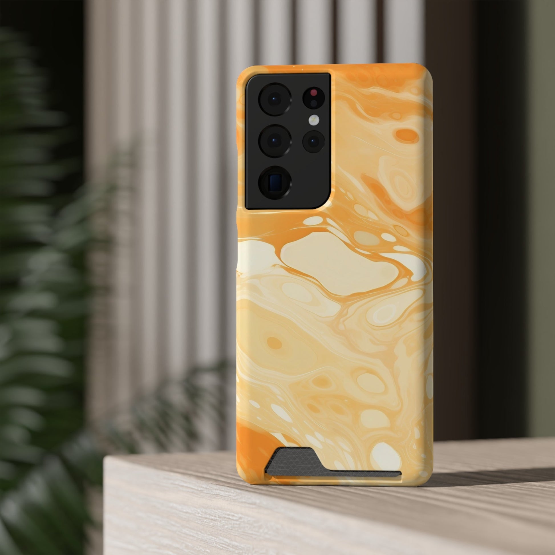 Orange Marble Cardholder Phone Case, Artsulli - Art is Long, Life is Short, Phone Case, , , , , , , 