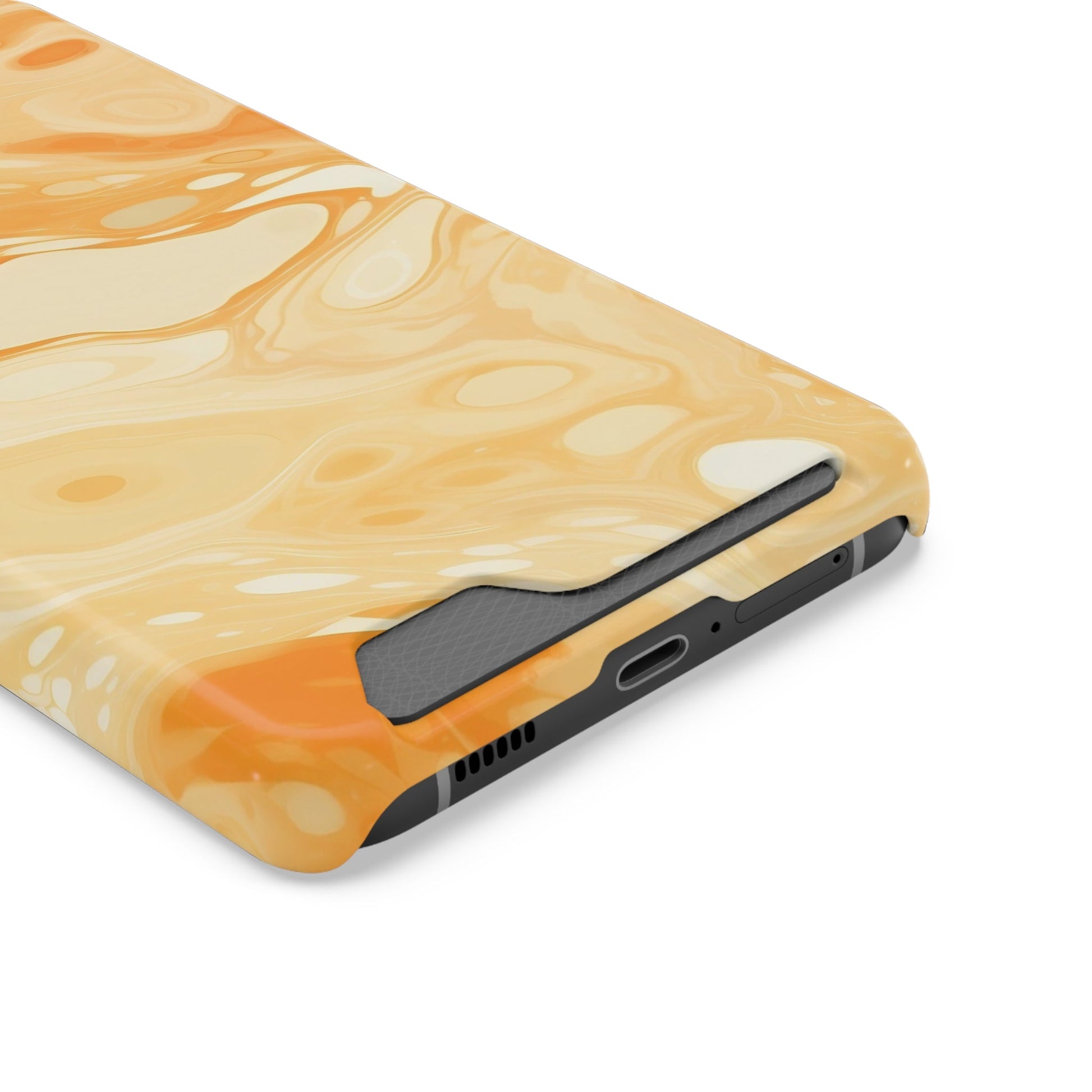 Orange Marble Cardholder Phone Case, Artsulli - Art is Long, Life is Short, Phone Case, , , , , , , 