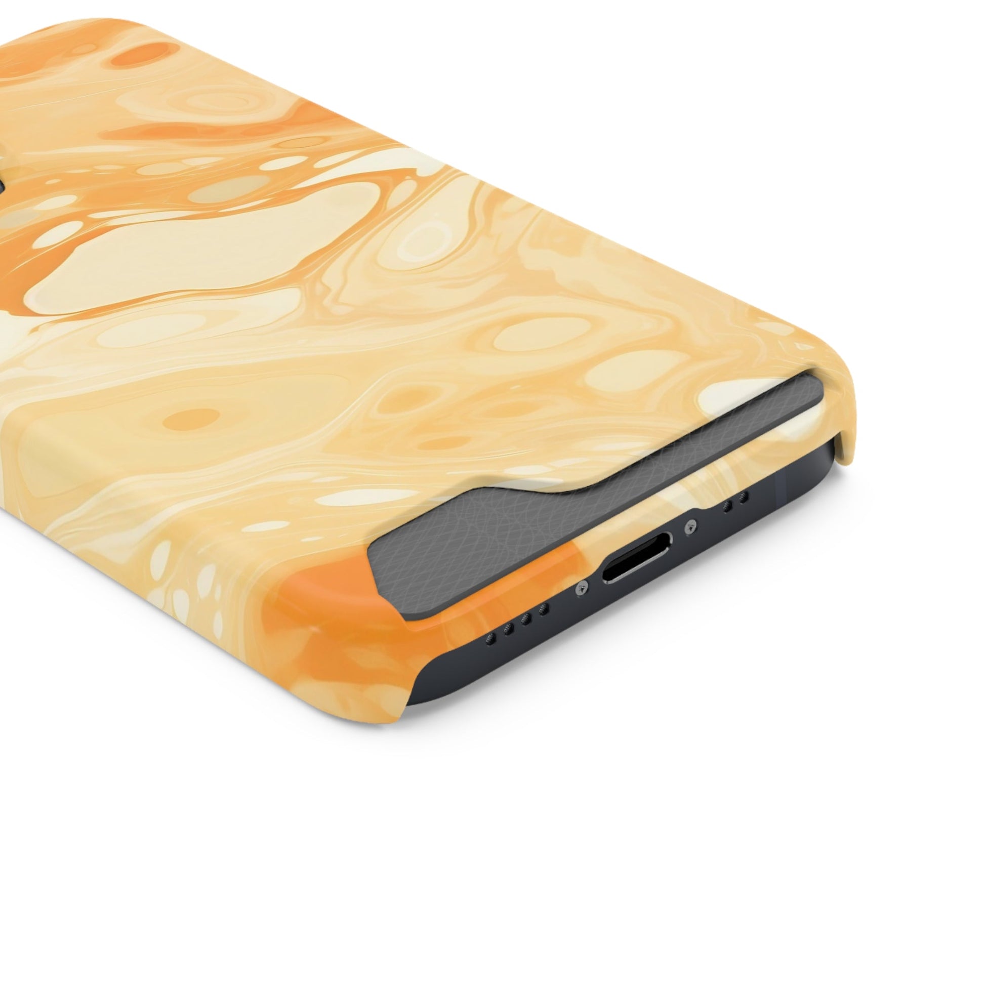 Orange Marble Cardholder Phone Case, Artsulli - Art is Long, Life is Short, Phone Case, , , , , , , 