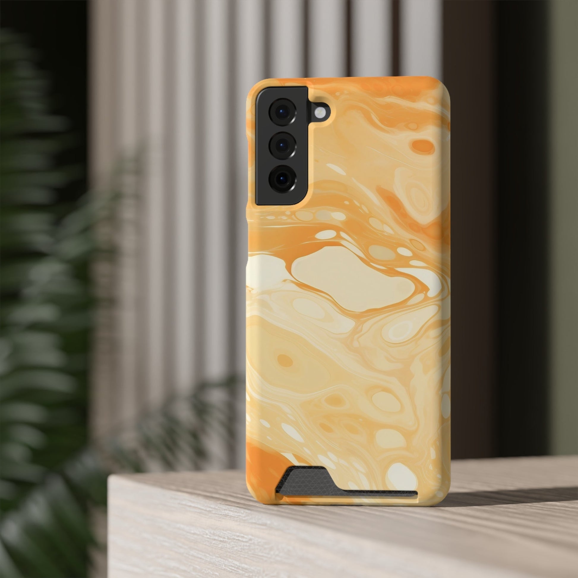 Orange Marble Cardholder Phone Case, Artsulli - Art is Long, Life is Short, Phone Case, , , , , , , 