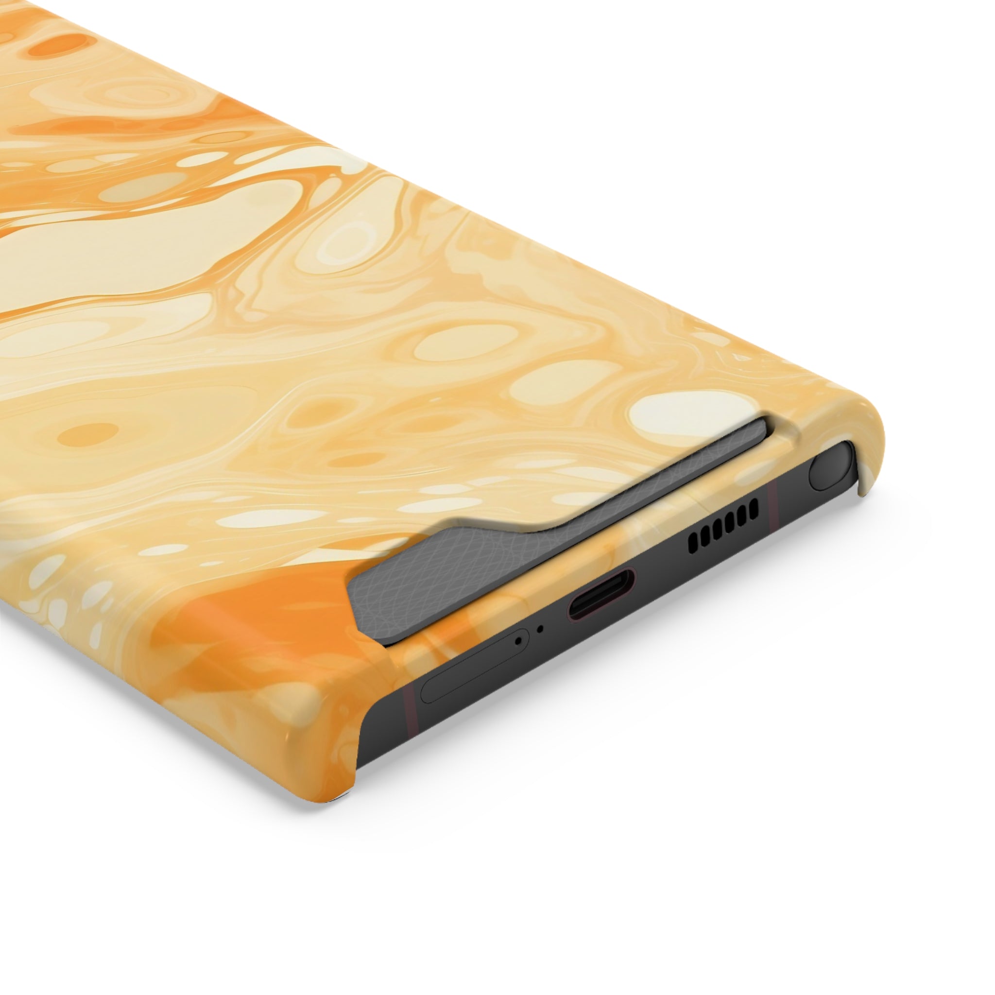 Orange Marble Cardholder Phone Case, Artsulli - Art is Long, Life is Short, Phone Case, , , , , , , 