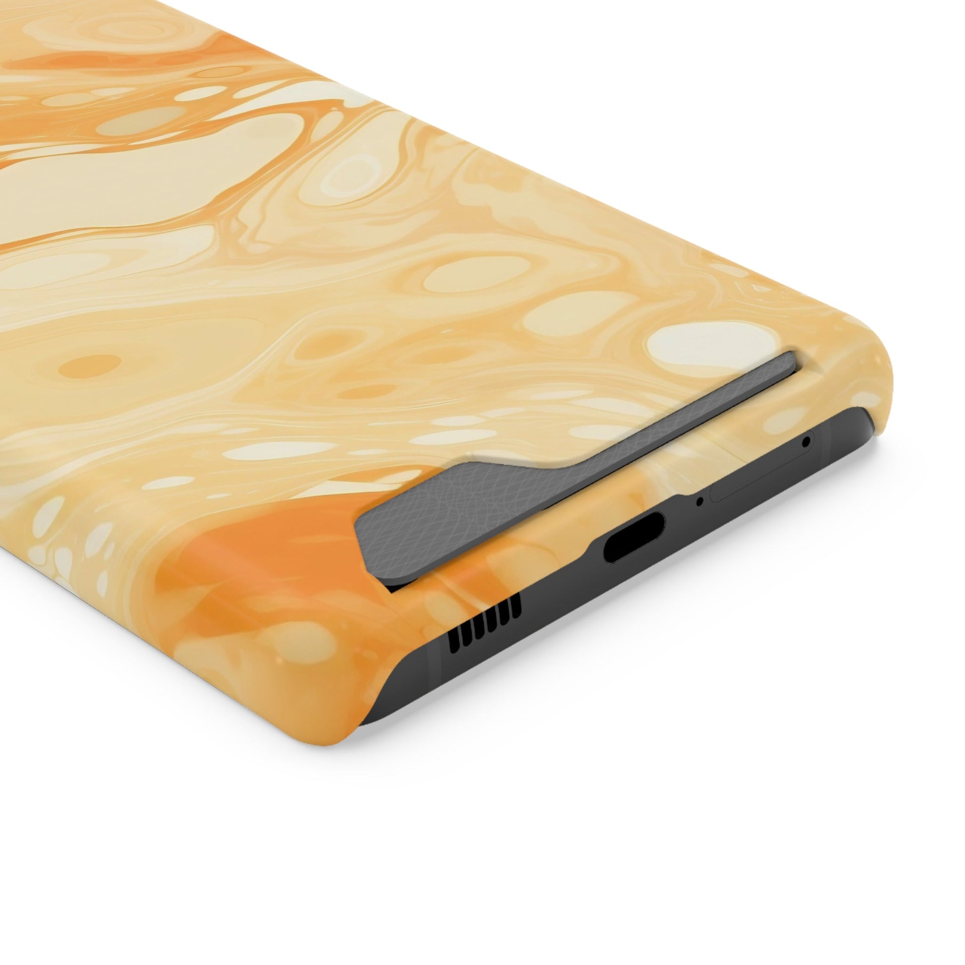 Orange Marble Cardholder Phone Case, Artsulli - Art is Long, Life is Short, Phone Case, , , , , , , 