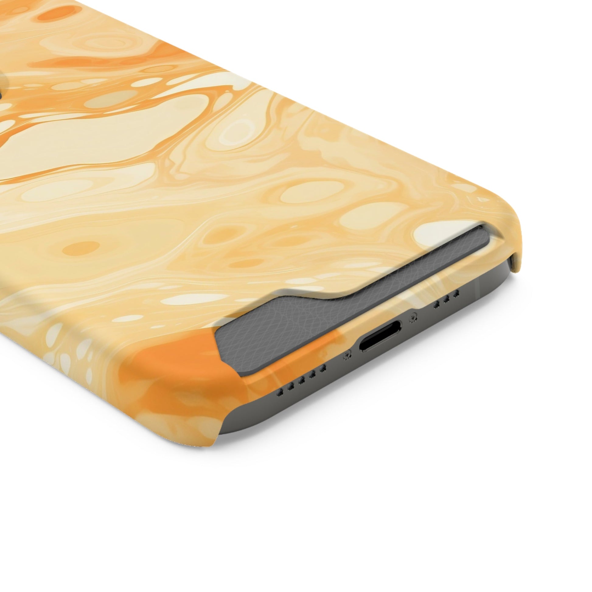 Orange Marble Cardholder Phone Case, Artsulli - Art is Long, Life is Short, Phone Case, , , , , , , 