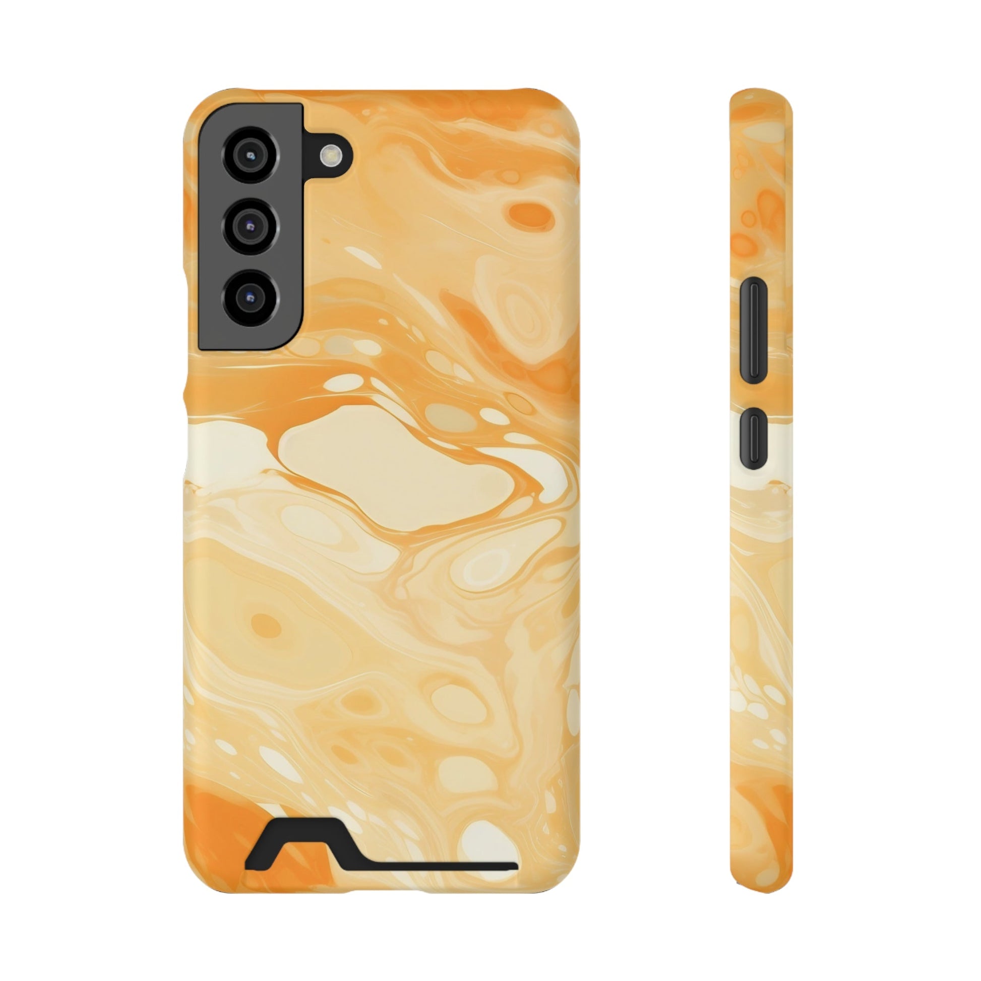 Orange Marble Cardholder Phone Case, Artsulli - Art is Long, Life is Short, Phone Case, Size, Samsung Galaxy S22 Plus, Surface, Matte, Shape, With gift packaging, 17195104724103332295
