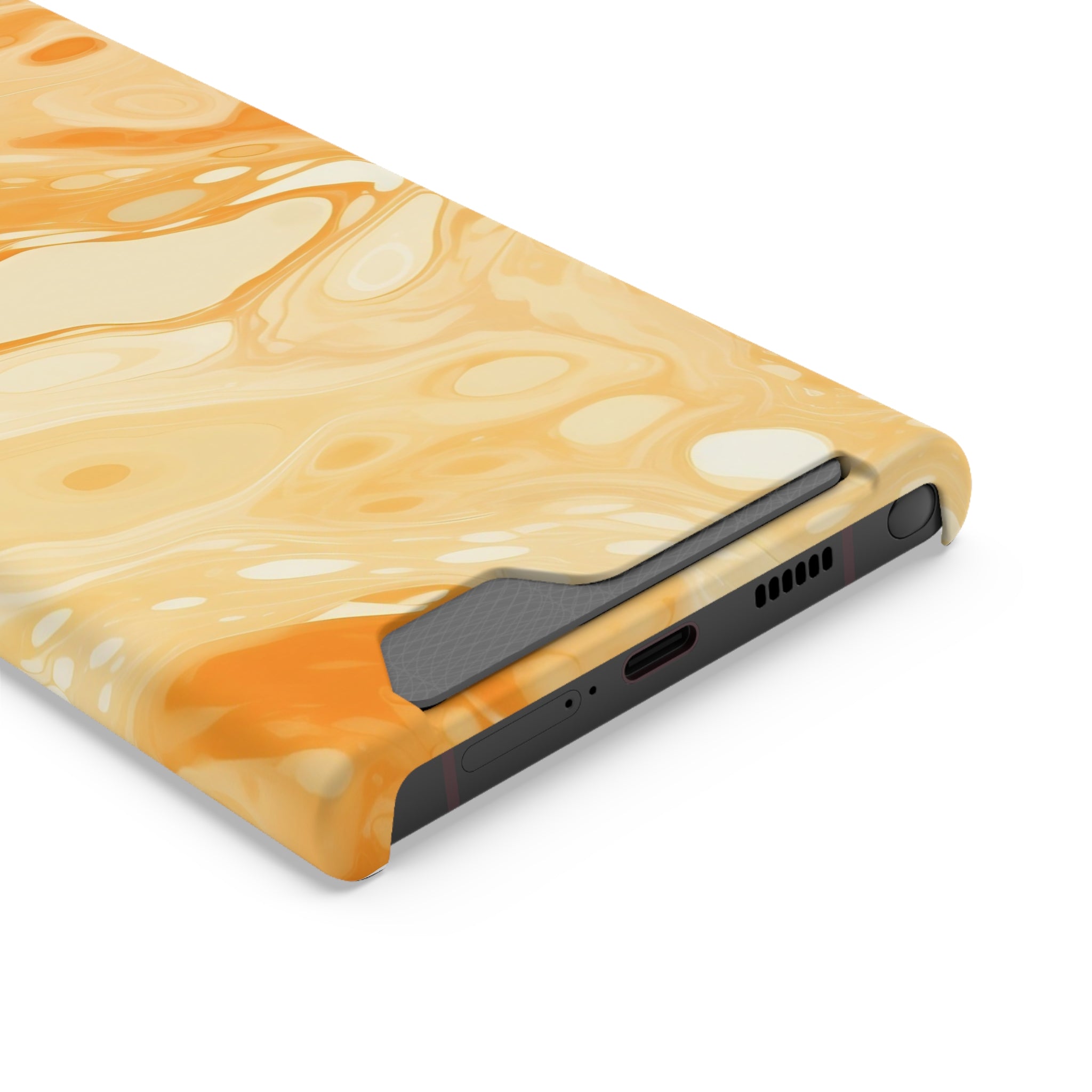 Orange Marble Cardholder Phone Case, Artsulli - Art is Long, Life is Short, Phone Case, , , , , , , 