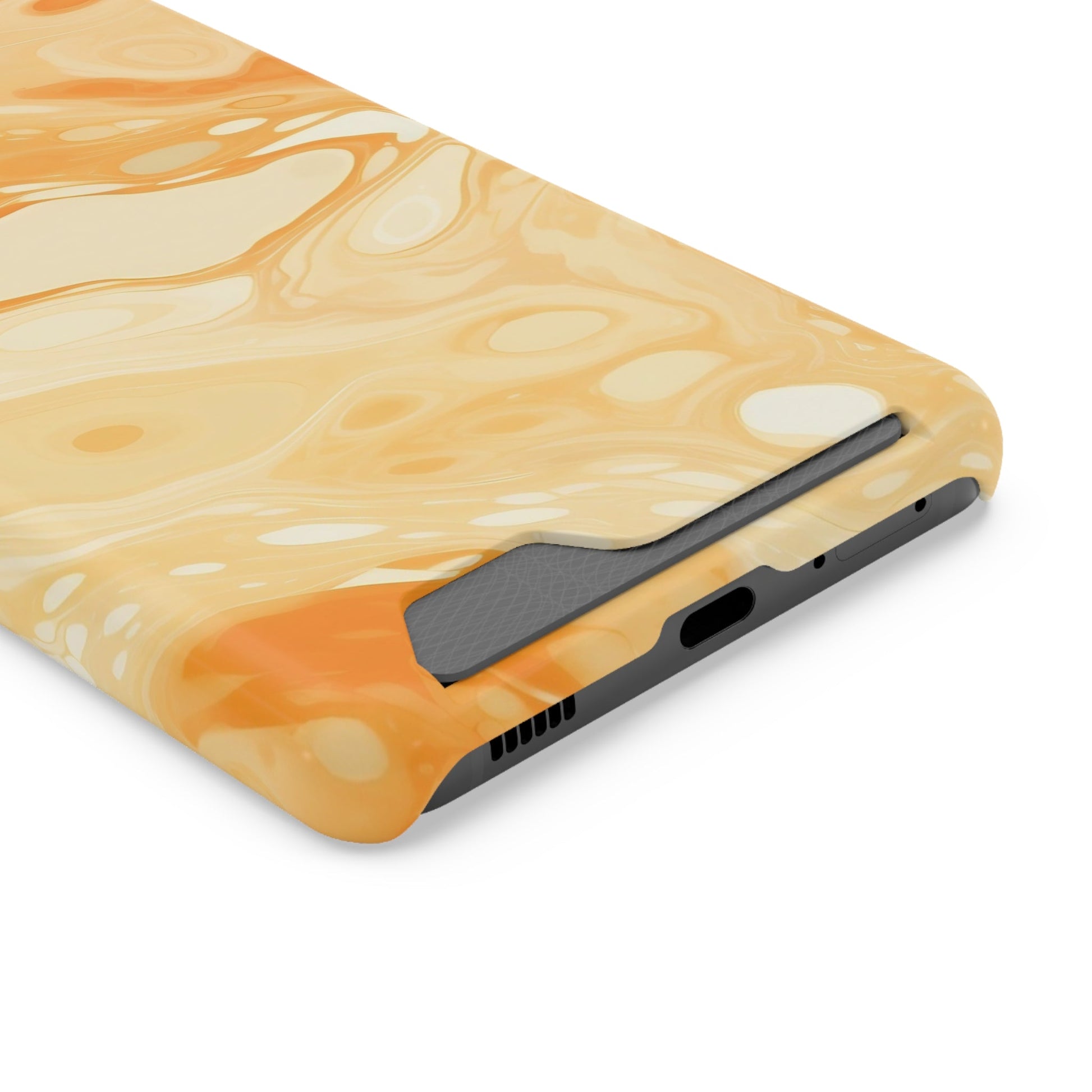 Orange Marble Cardholder Phone Case, Artsulli - Art is Long, Life is Short, Phone Case, , , , , , , 