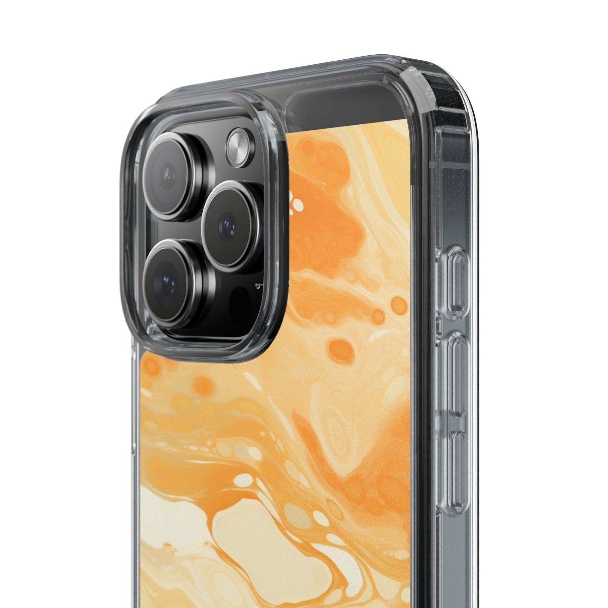 Orange Marble Clear Case, Artsulli - Art is Long, Life is Short, Phone Case, , , , , , , 