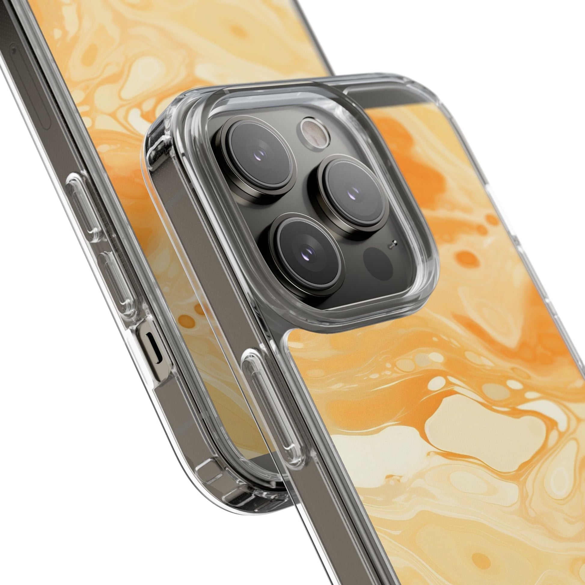 Orange Marble Clear Case, Artsulli - Art is Long, Life is Short, Phone Case, , , , , , , 