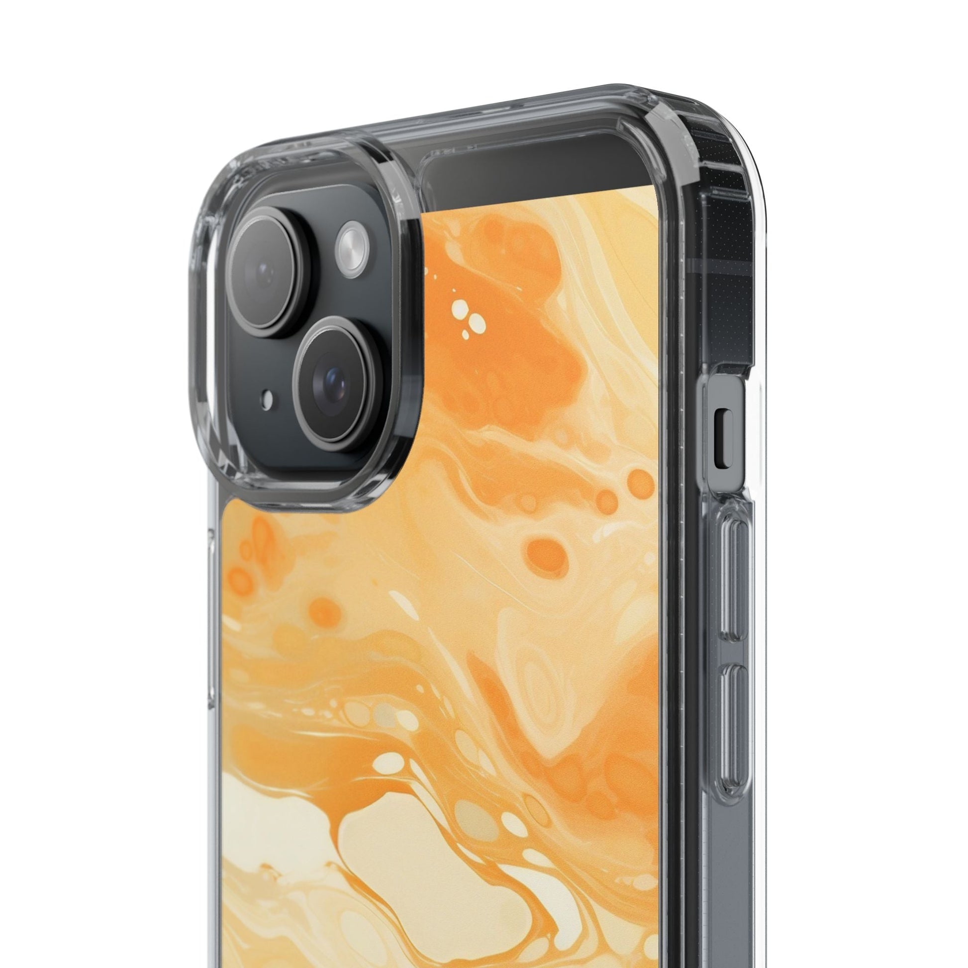 Orange Marble Clear Case, Artsulli - Art is Long, Life is Short, Phone Case, , , , , , , 