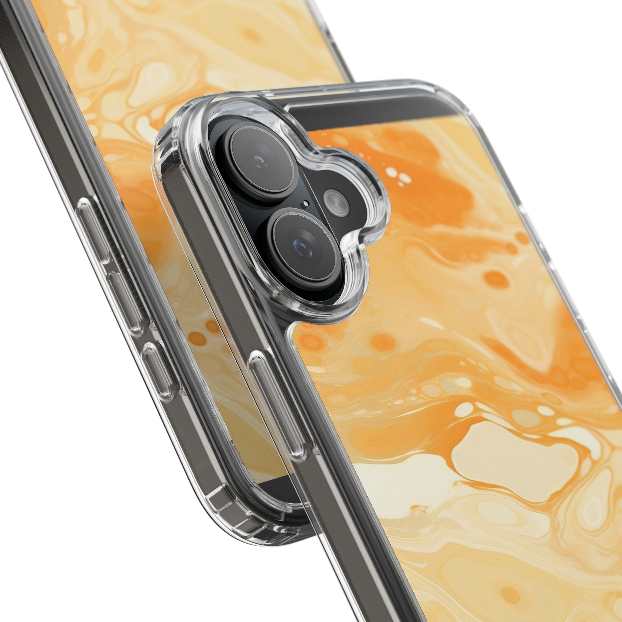 Orange Marble Clear Case, Artsulli - Art is Long, Life is Short, Phone Case, , , , , , , 