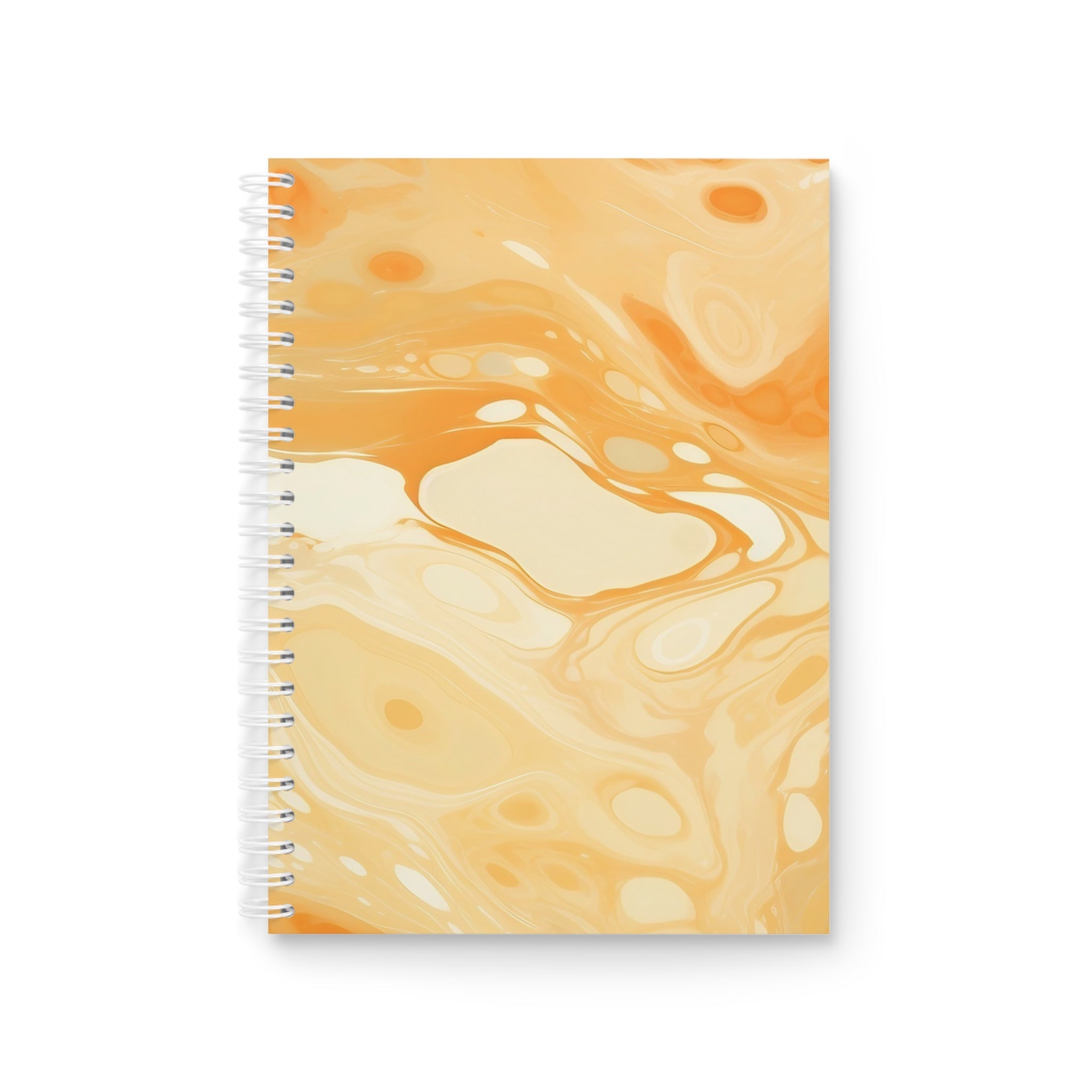 Orange Marbled Wide-Ruled Spiral Notebook, Artsulli - Art is Long, Life is Short, Paper products, Size, One Size, , , , , 20835151267563453355