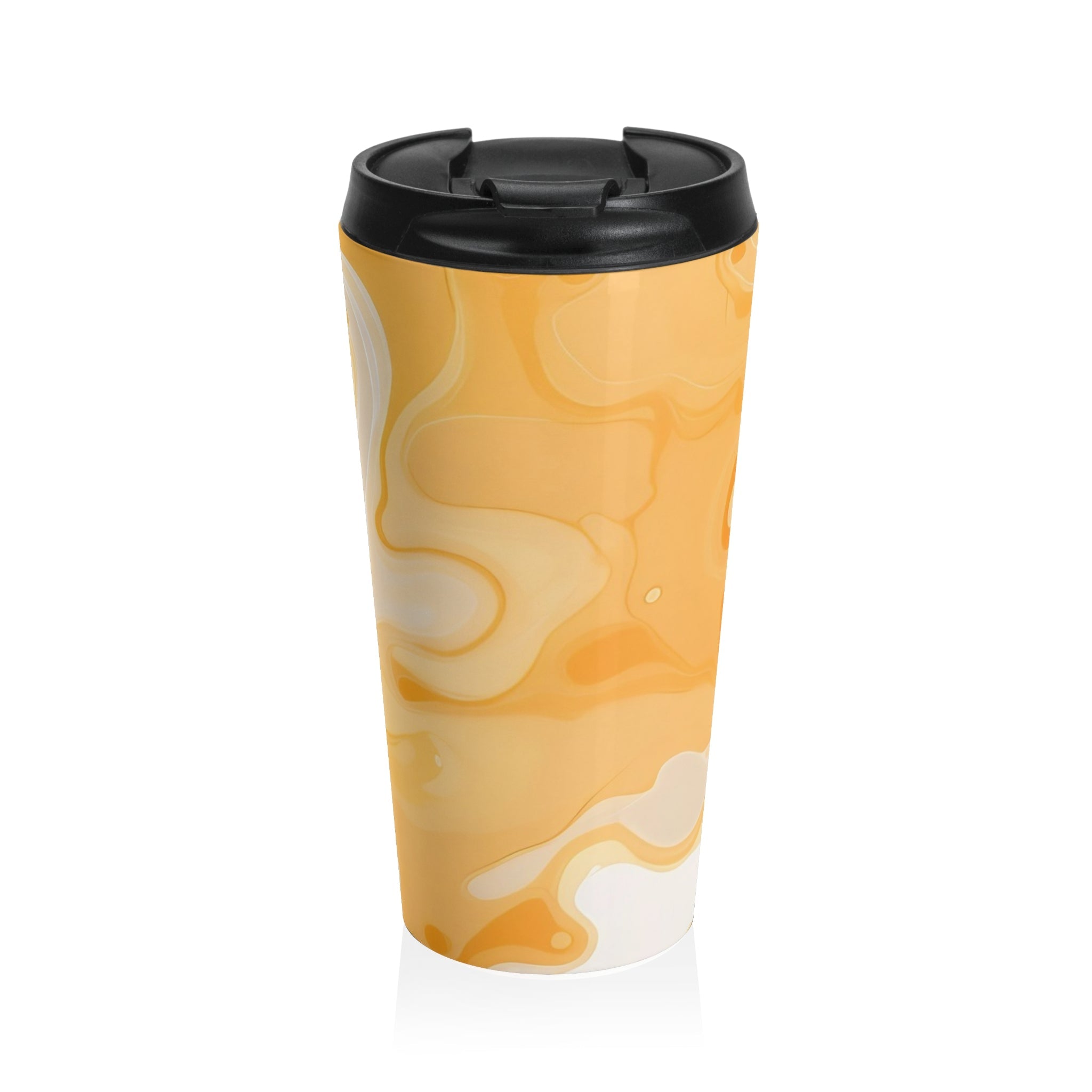Printify Orange Swirl Stainless Steel Travel Mug 2025