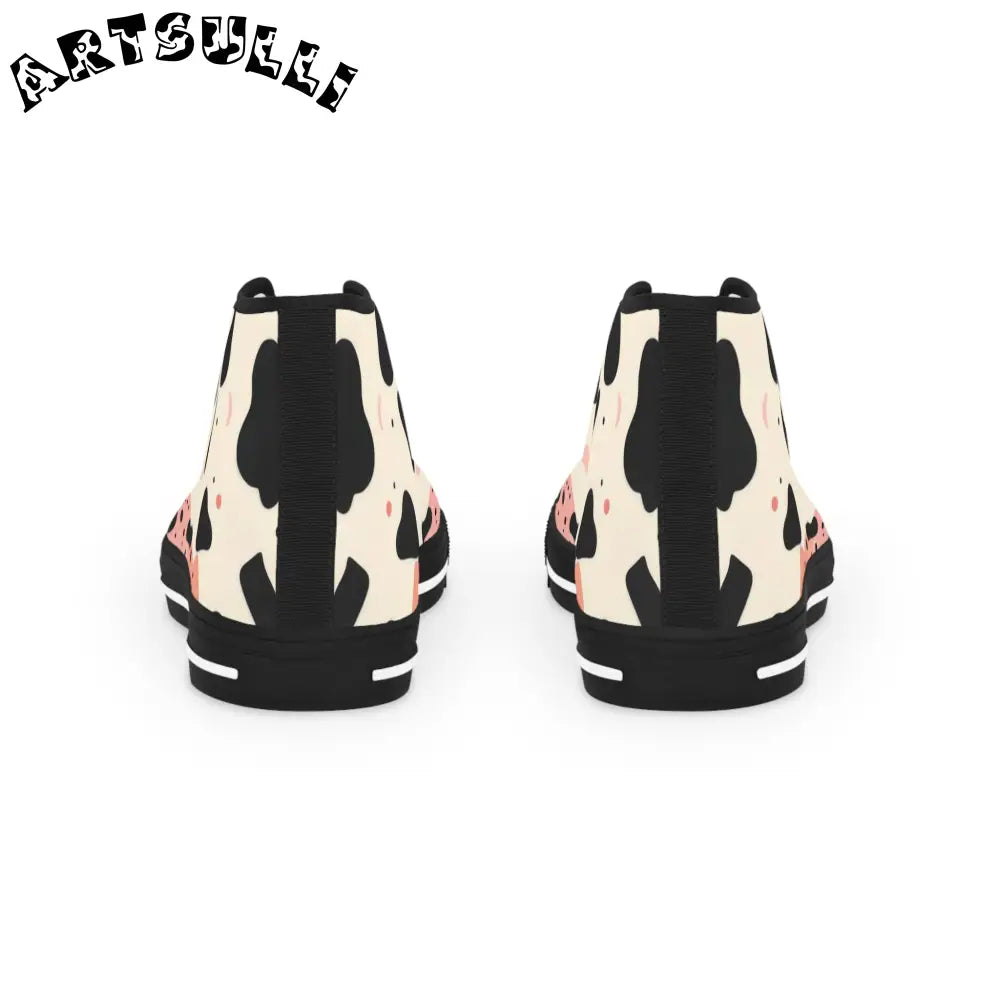 Organic Cow Print Breathable Polyester Canvas Sneakers, Artsulli - Art is Long, Life is Short, Shoes, , , , , , , 
