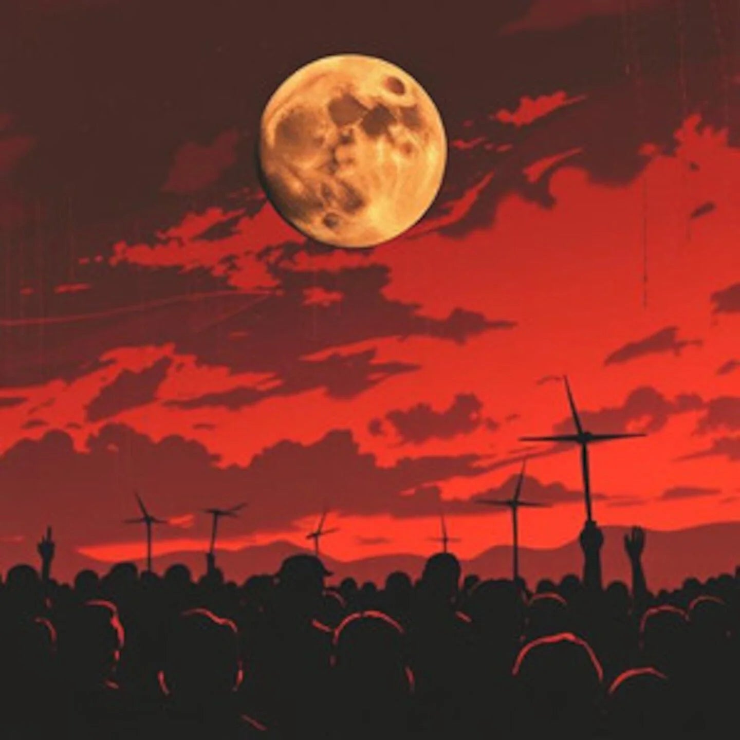 Buy The Best ominous moon silhouetted crowd wind By Artsulli x Color Printify - Outside Trap Type Beat - 2025