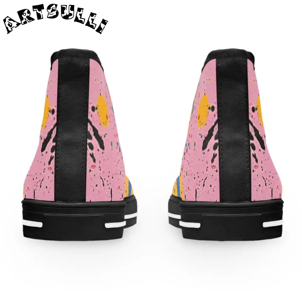 Paint Splatter Womens High Breathable Polyester Canvas Sneakers, Artsulli - Art is Long, Life is Short, Shoes, , , , , , , 