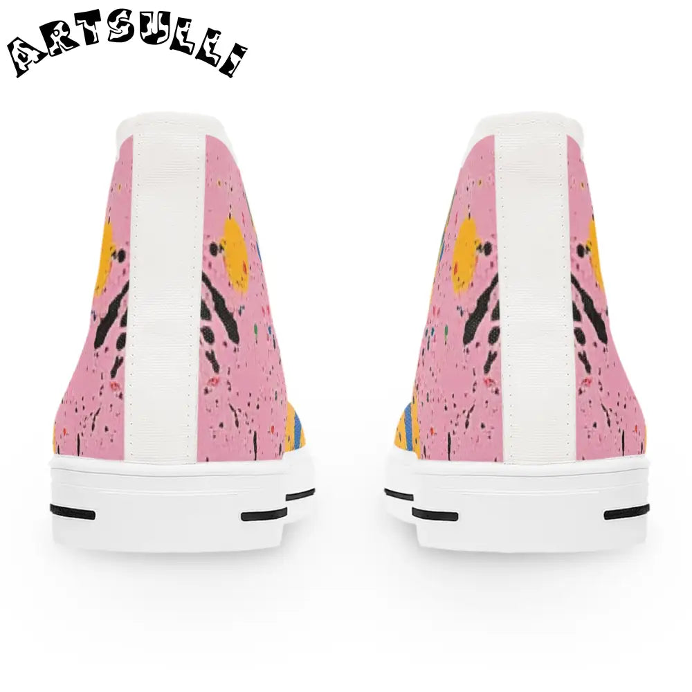 Paint Splatter Womens High Breathable Polyester Canvas Sneakers, Artsulli - Art is Long, Life is Short, Shoes, , , , , , , 