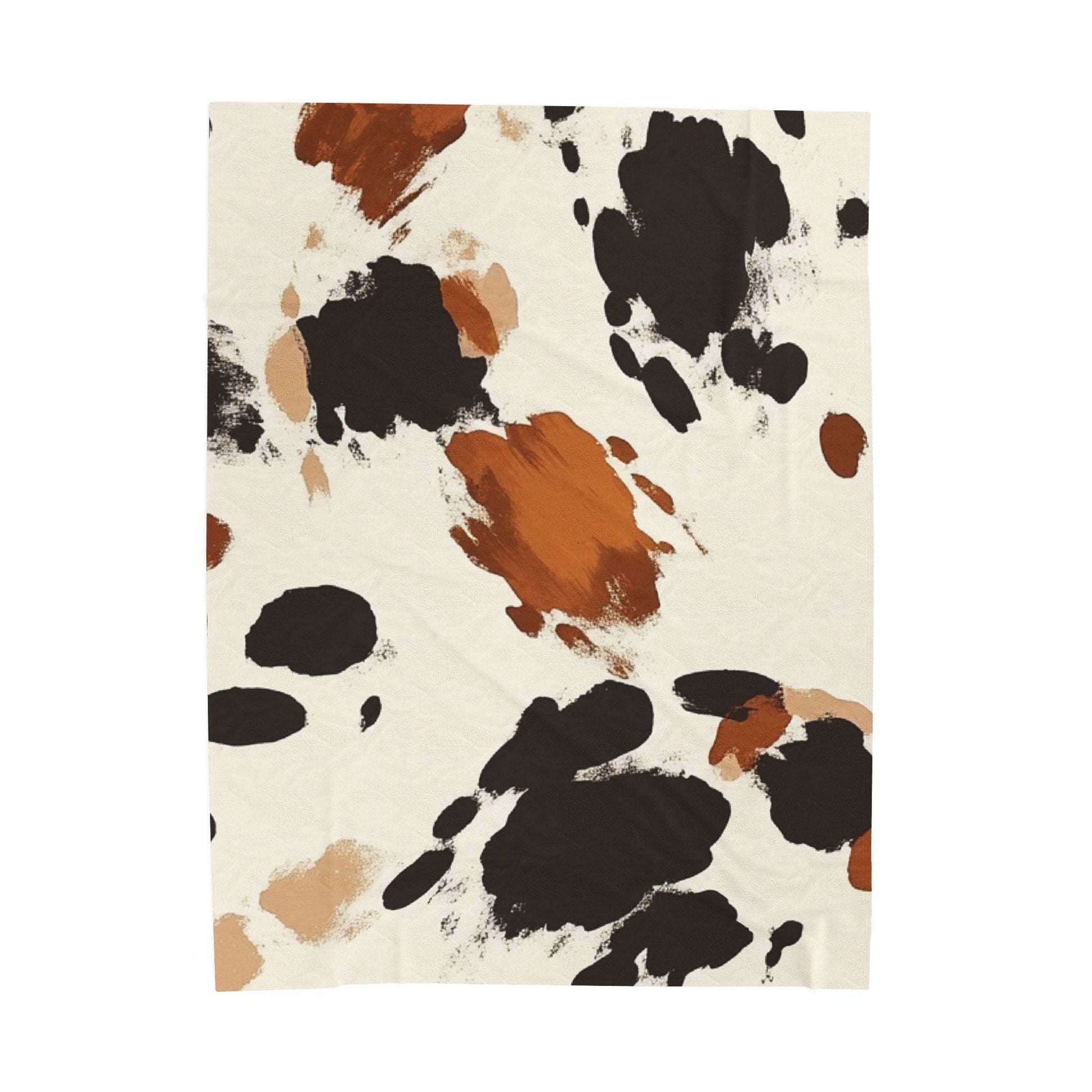 Painterly Cowhide Velveteen Blanket, Artsulli - Art is Long, Life is Short, All Over Prints, Size, 60" × 80", , , , , 90085761598207479976