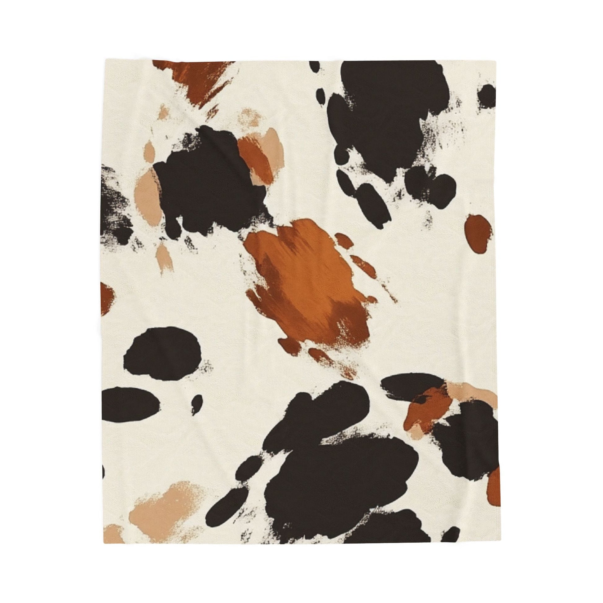 Painterly Cowhide Velveteen Blanket, Artsulli - Art is Long, Life is Short, All Over Prints, Size, 50" × 60", , , , , 10094188732499160536