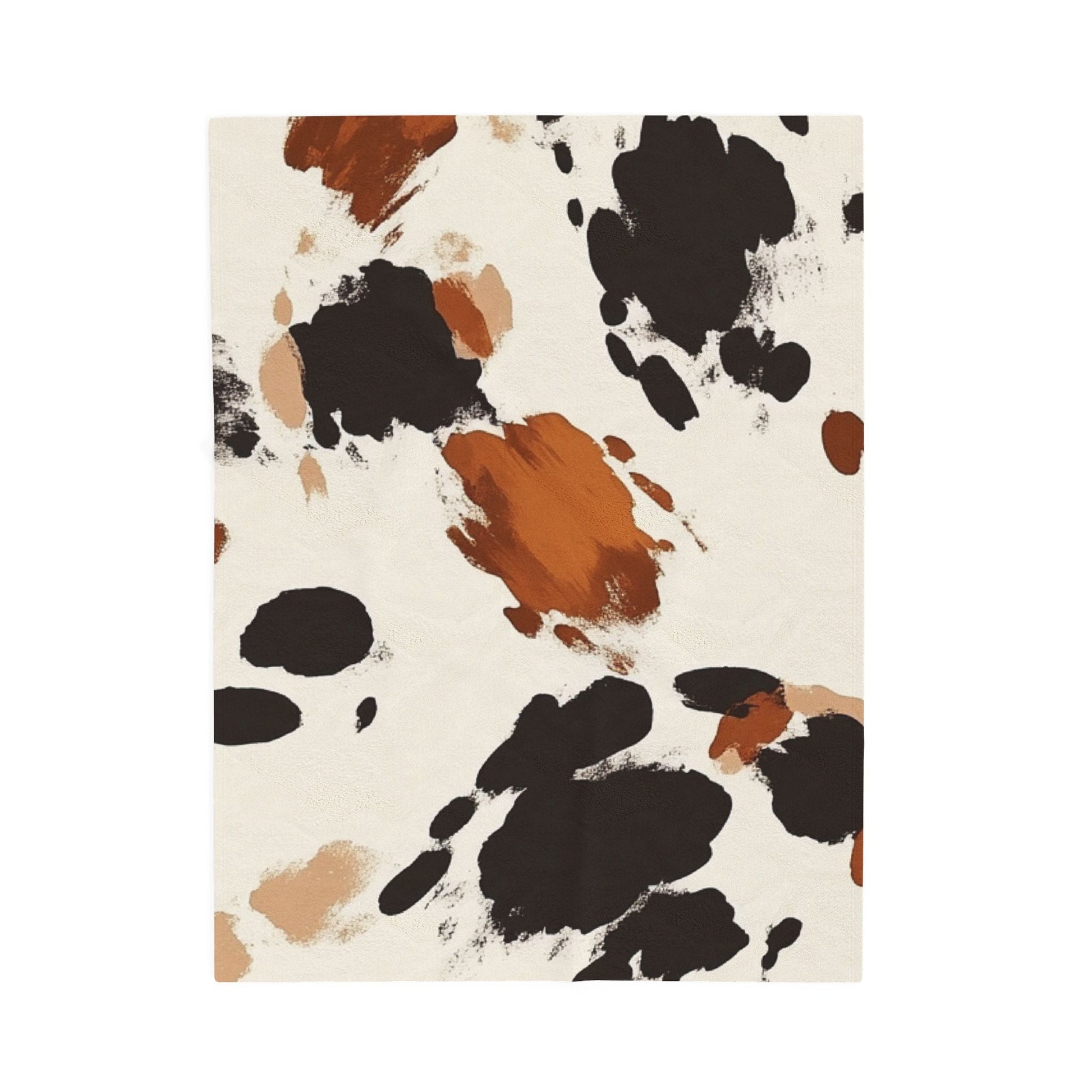 Painterly Cowhide Velveteen Blanket, Artsulli - Art is Long, Life is Short, All Over Prints, Size, 30" × 40", , , , , 31733864237405533162