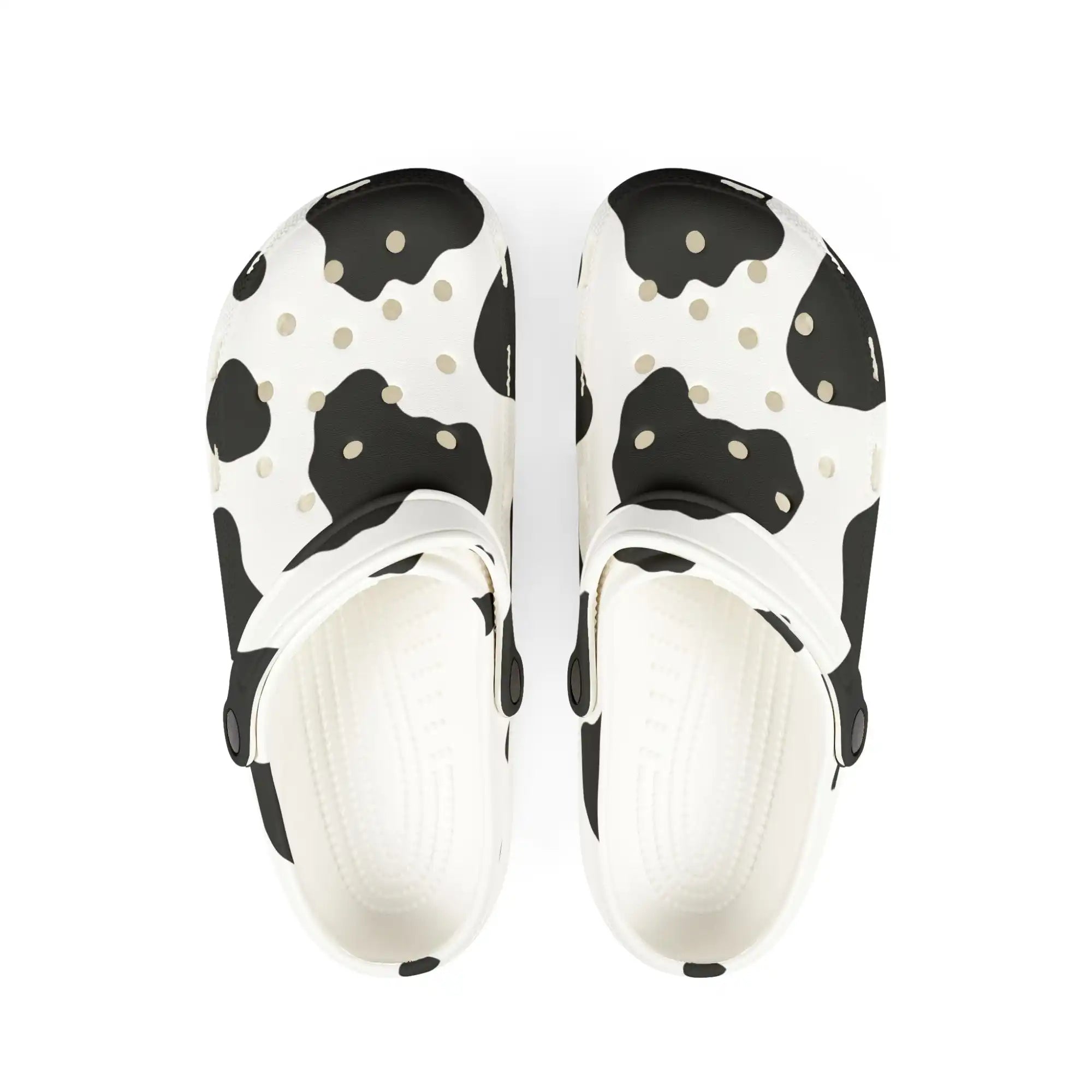 Cow Print Focus EVA Foam Rubber Shoes (AOP), Artsulli - Art is Long, Life is Short, Shoes, Size, US 6 (Women's), Color, White, , , 33496308137076