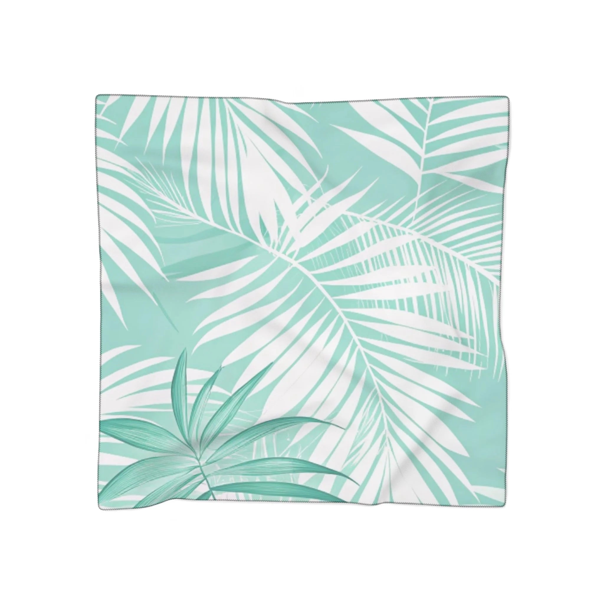 Palm Leaf Dye Sublimation Sheer Scarf, Artsulli - Art is Long, Life is Short, Accessories, Color, Poly voile, Size, 25" × 25", , , 17748534779777087174