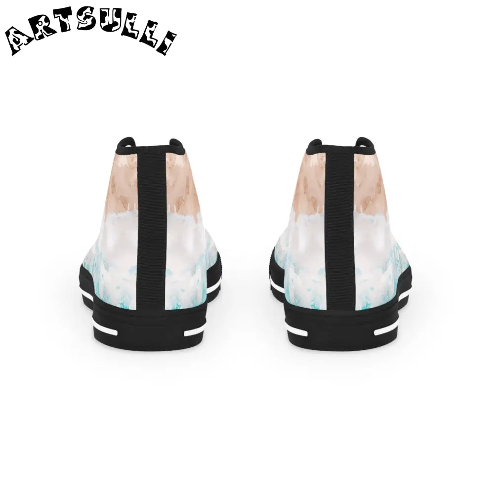 Pastel Abstract High Tops with Deodorant Memory Foam, Artsulli - Art is Long, Life is Short, Shoes, , , , , , , 