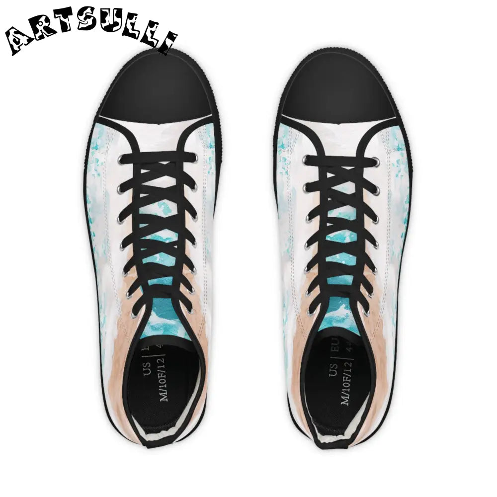 Pastel Abstract High Tops with Deodorant Memory Foam, Artsulli - Art is Long, Life is Short, Shoes, , , , , , , 