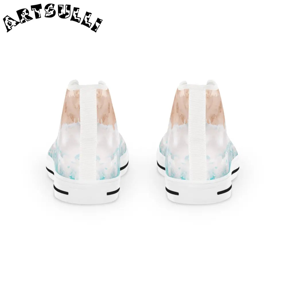 Pastel Abstract High Tops with Deodorant Memory Foam, Artsulli - Art is Long, Life is Short, Shoes, , , , , , , 