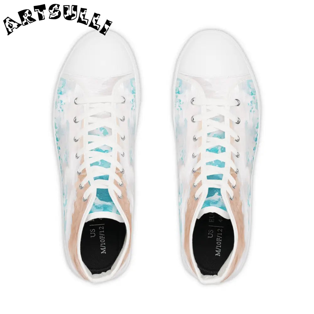Pastel Abstract High Tops with Deodorant Memory Foam, Artsulli - Art is Long, Life is Short, Shoes, , , , , , , 