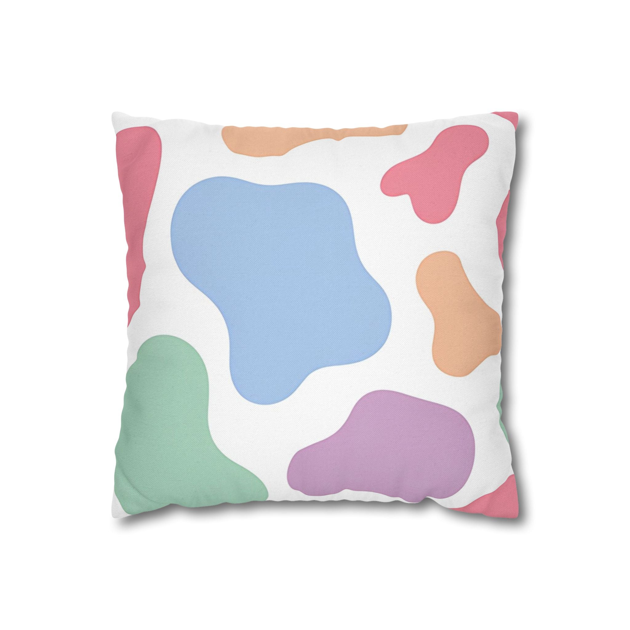 Pastel Abstract Splatter Pillow, Artsulli - Art is Long, Life is Short, Home Decor, Size, 14" × 14", , , , , 43463622615050739555