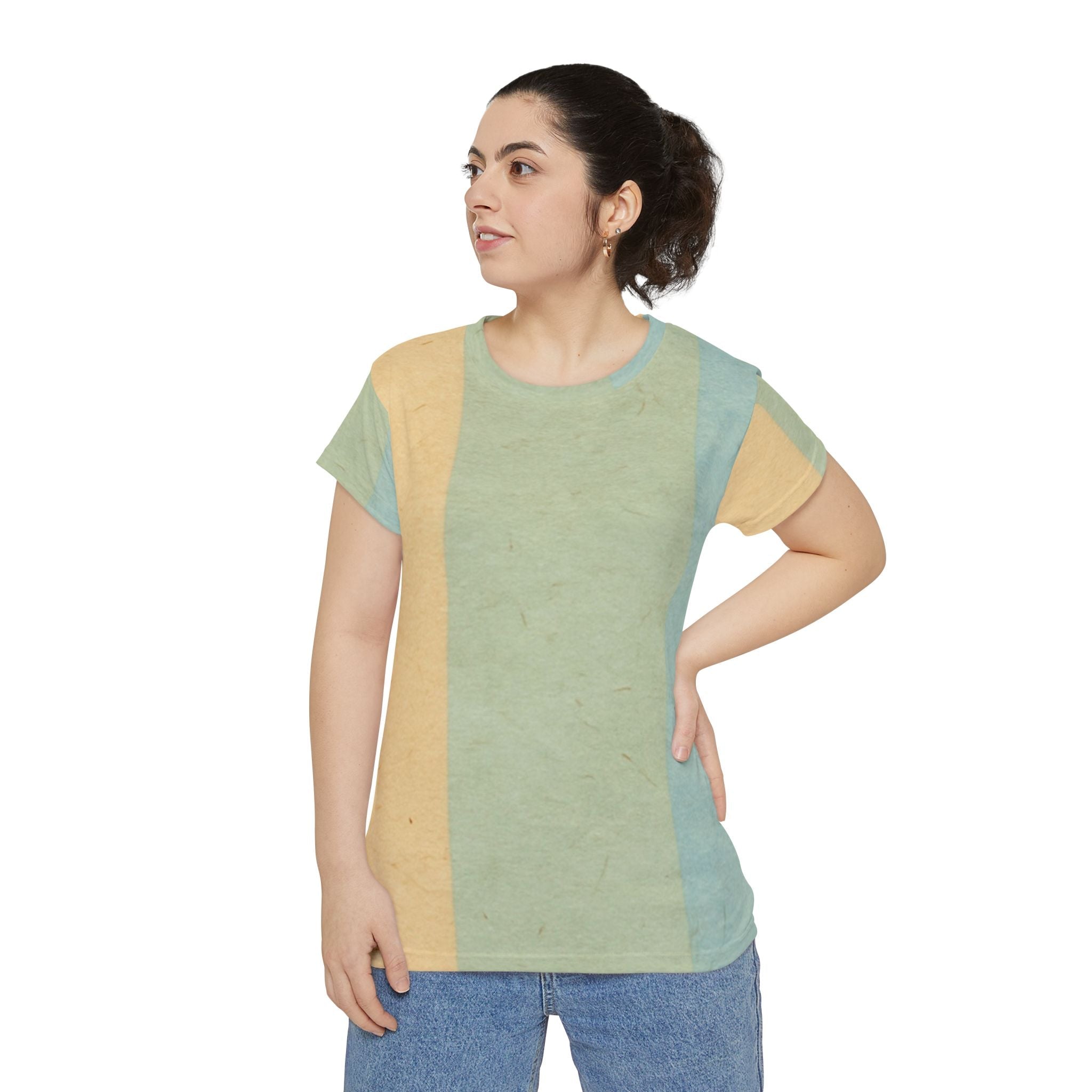 Pastel Color Block T-Shirt, Artsulli - Art is Long, Life is Short, All Over Prints, , , , , , , 