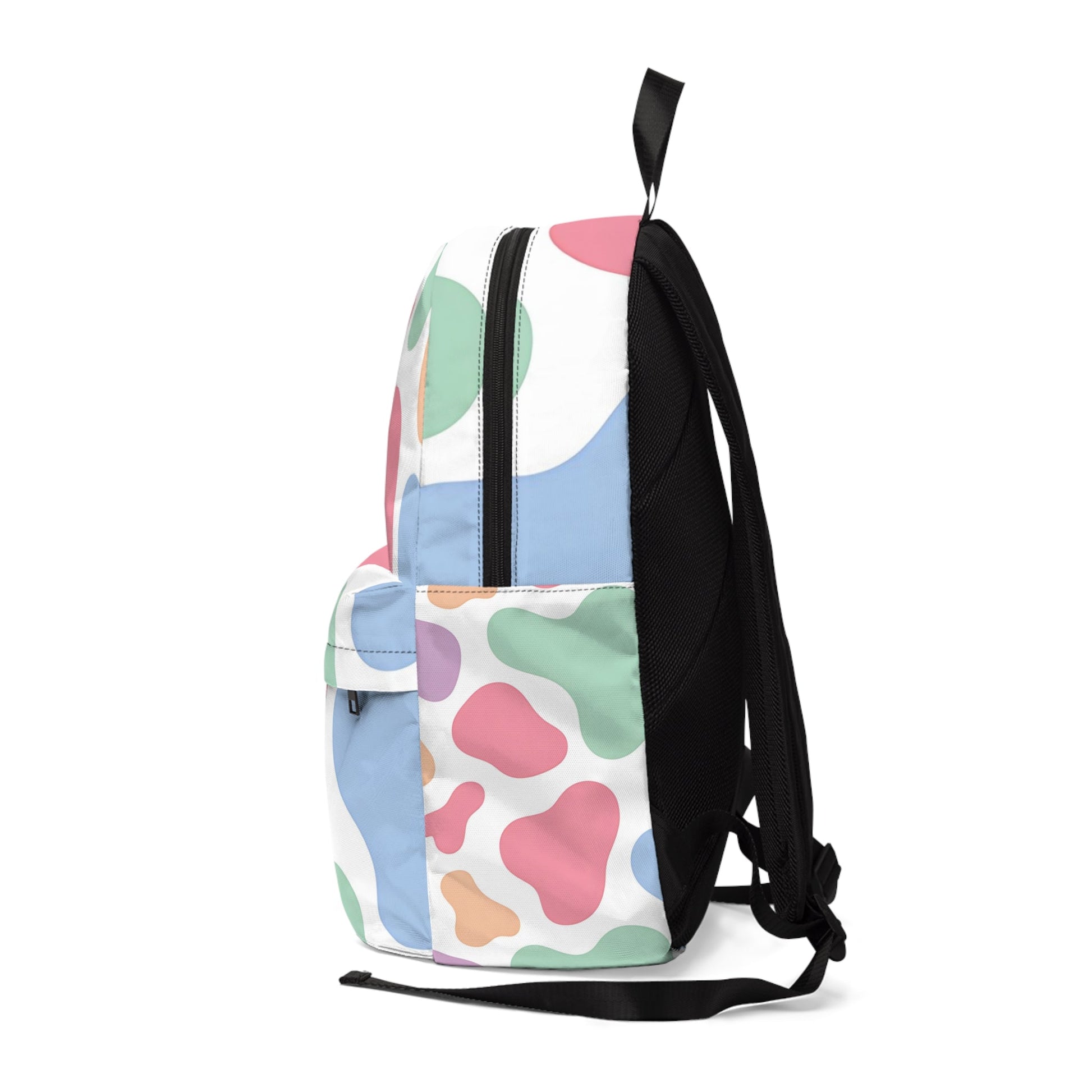 Pastel Cow Print Backpack, Artsulli - Art is Long, Life is Short, Bags, , , , , , , 