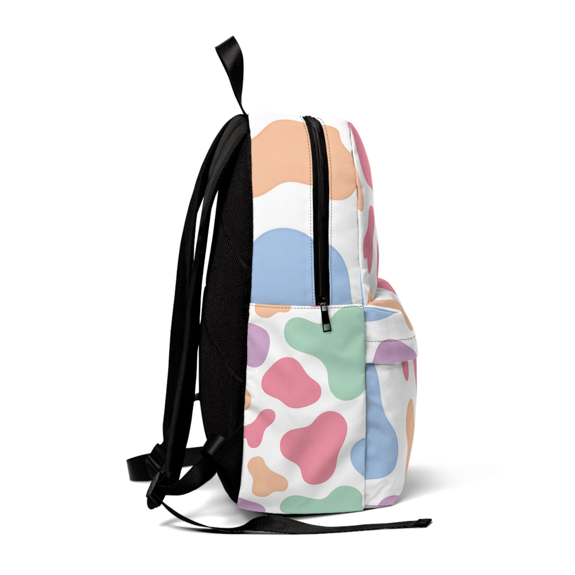 Pastel Cow Print Backpack, Artsulli - Art is Long, Life is Short, Bags, , , , , , , 