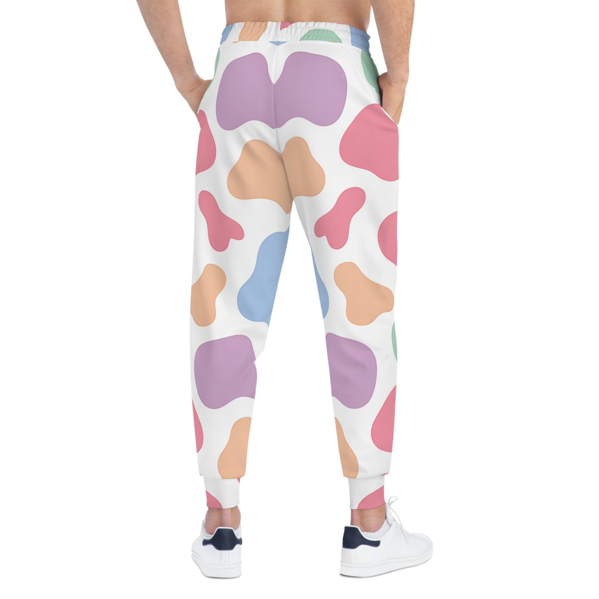 Pastel Cow Print Joggers, Artsulli - Art is Long, Life is Short, All Over Prints, , , , , , , 