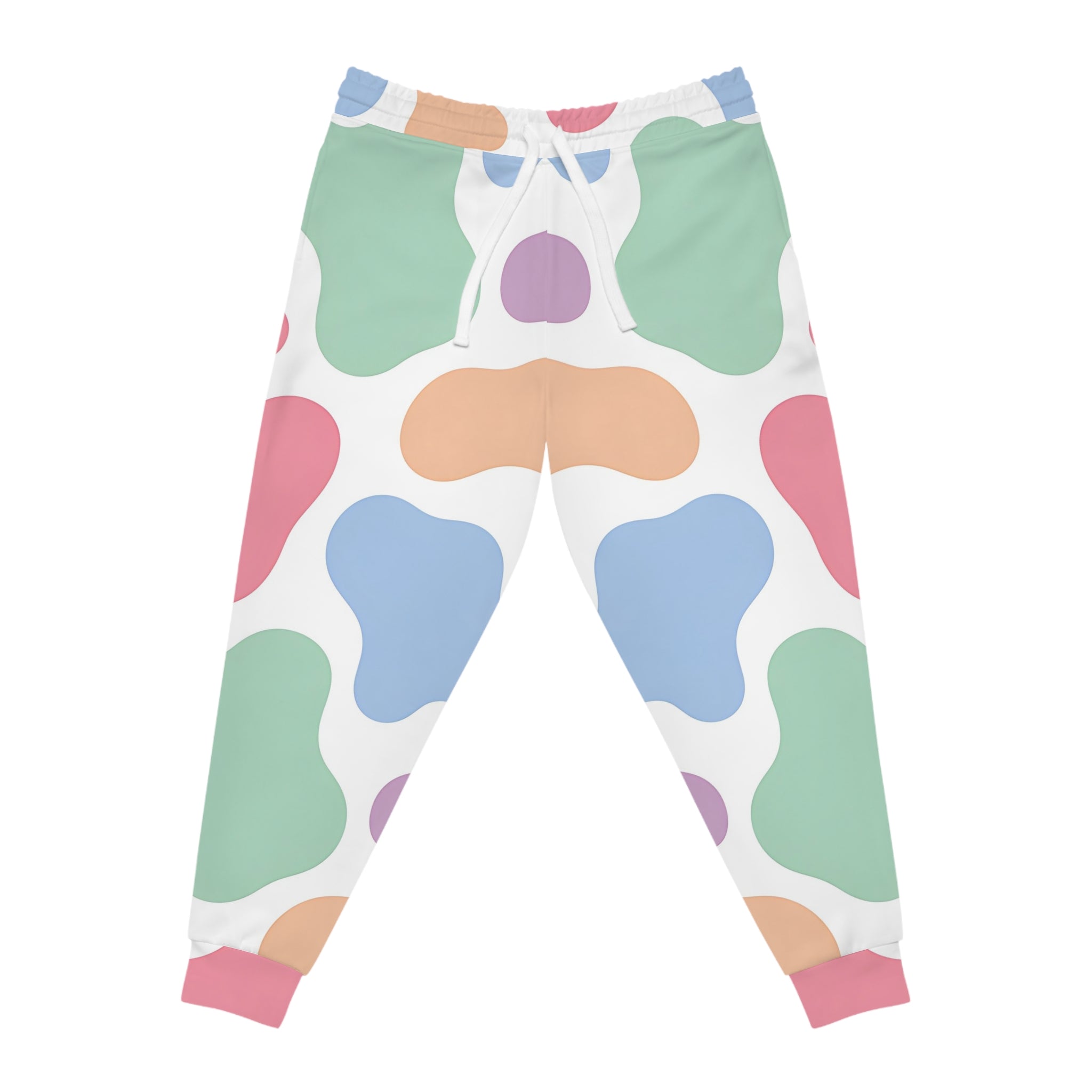 Pastel Cow Print Joggers, Artsulli - Art is Long, Life is Short, All Over Prints, Size, S, Color, Seam thread color automatically matched to design, , , 50085082079242224101