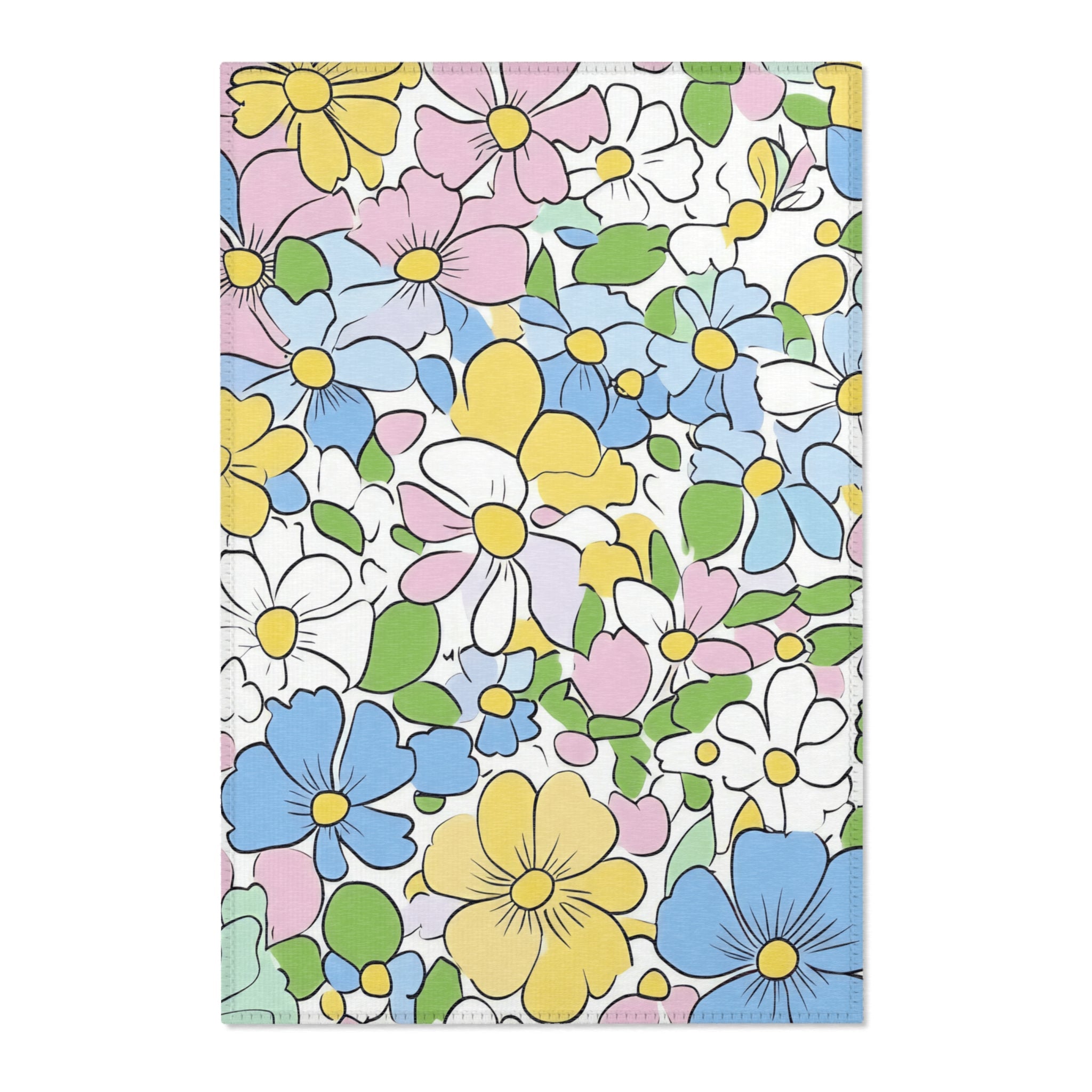 Printify Pastel Floral Area Rug 2025