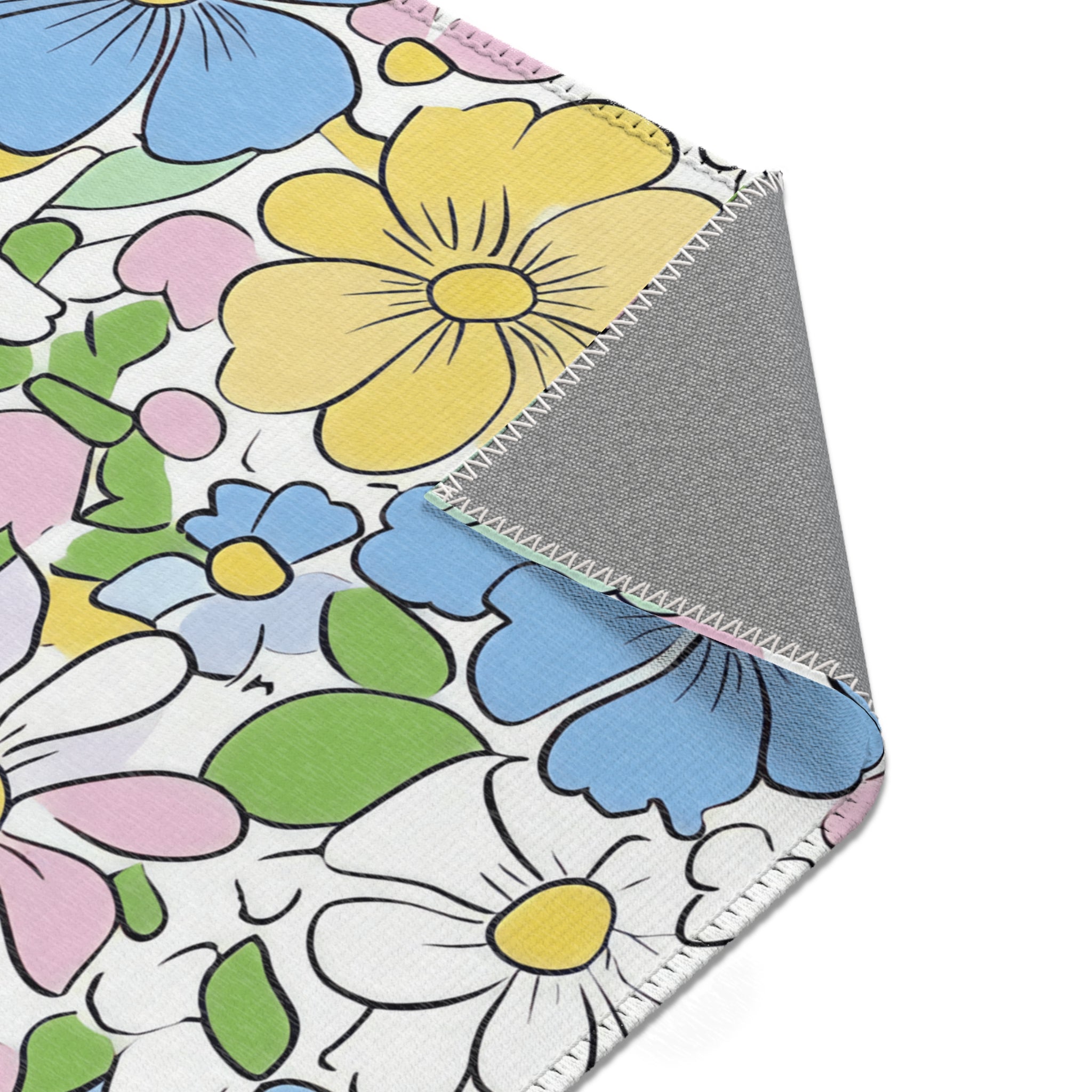 Pastel Floral Area Rug, Artsulli - Art is Long, Life is Short, Home Decor, , , , , , , 