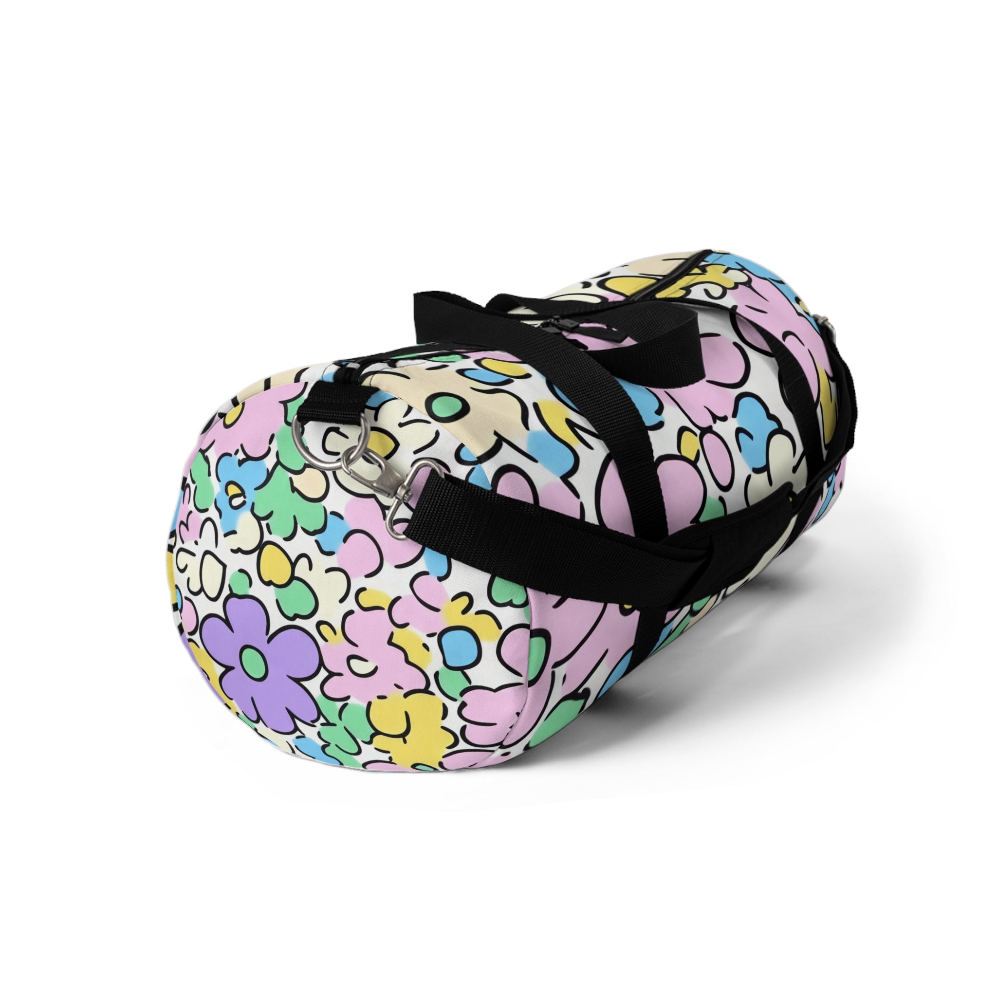 Pastel Floral Duffel Bags, Artsulli - Art is Long, Life is Short, Bags, , , , , , , 