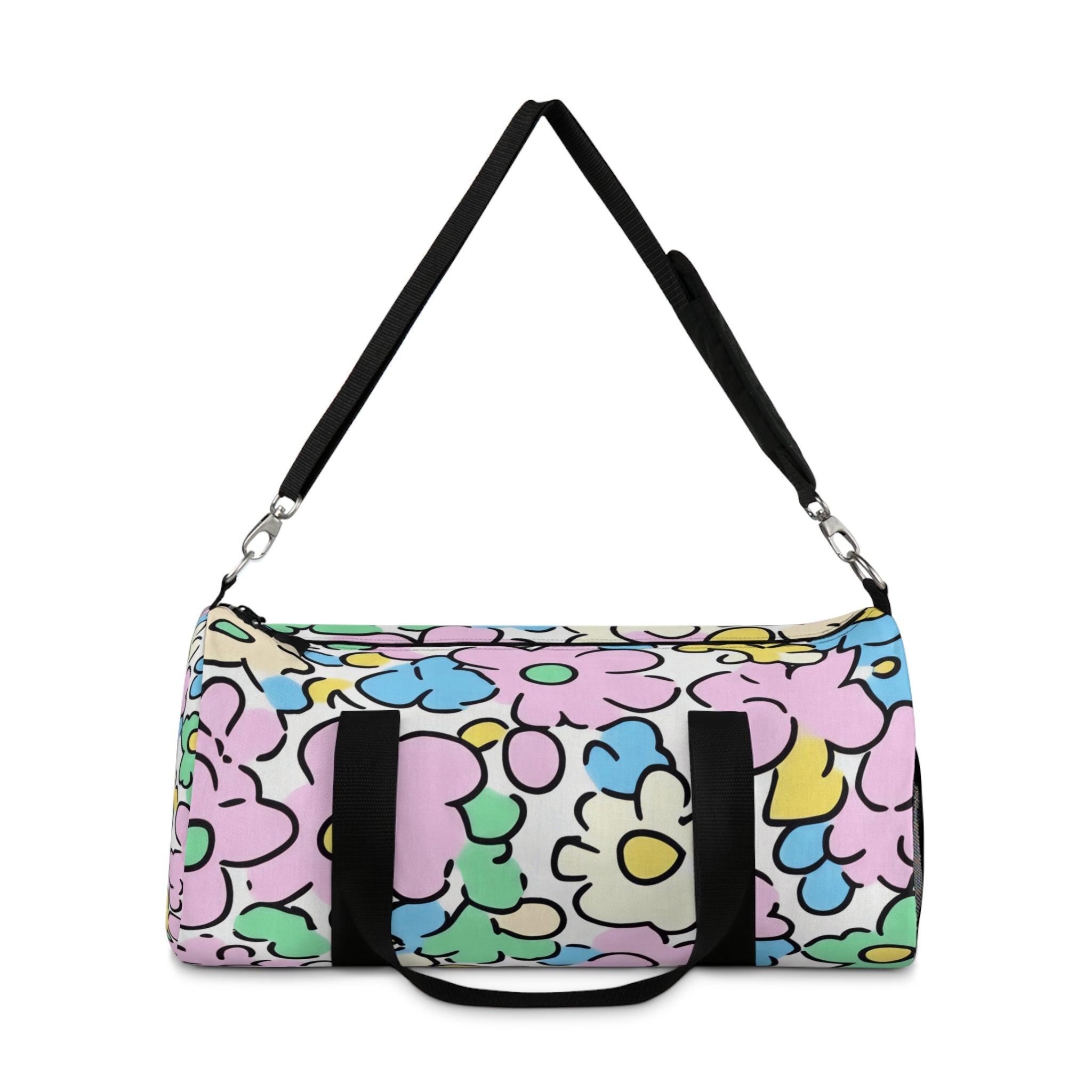 Pastel Floral Duffel Bags, Artsulli - Art is Long, Life is Short, Bags, , , , , , , 