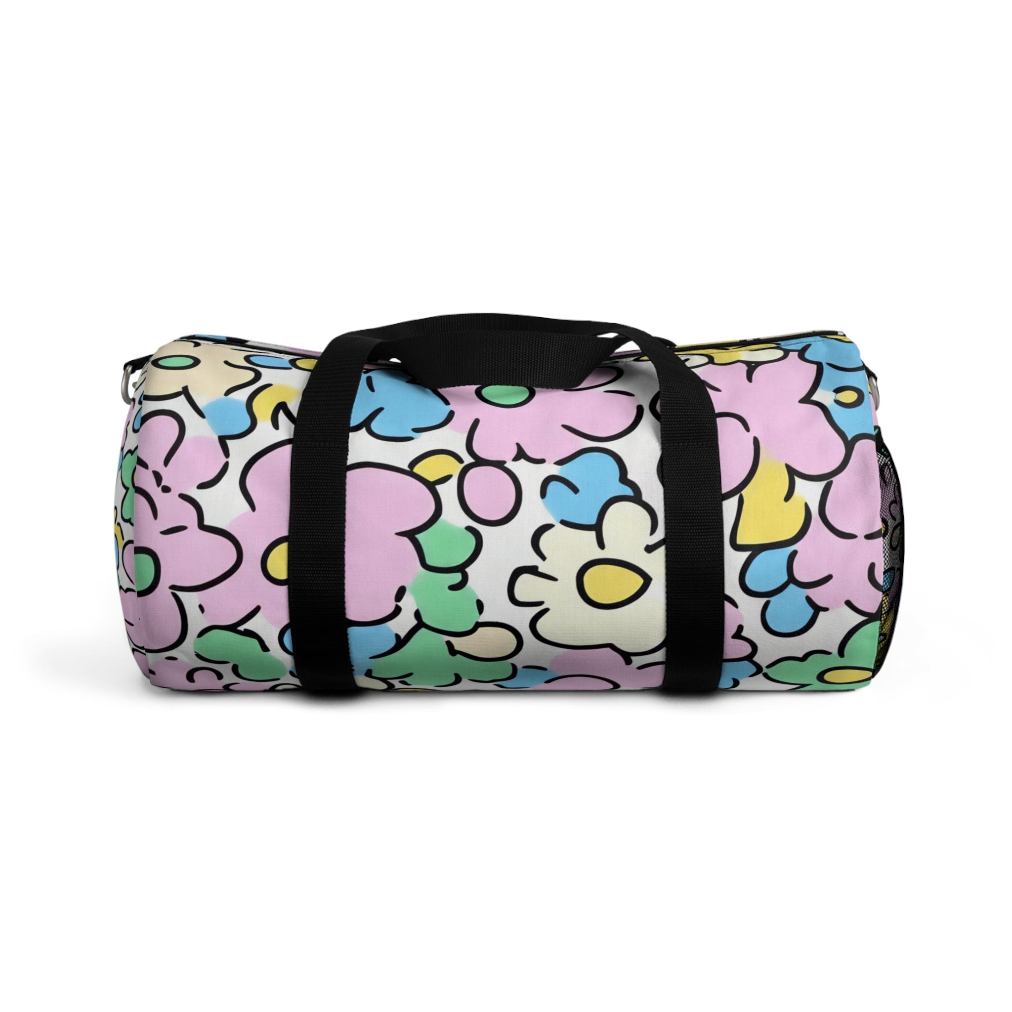 Pastel Floral Duffel Bags, Artsulli - Art is Long, Life is Short, Bags, Size, Small, , , , , 29667724389456620067