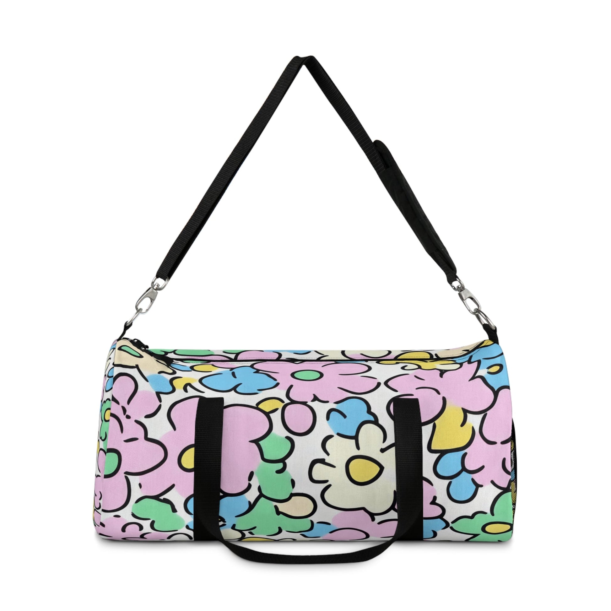 Pastel Floral Duffel Bags, Artsulli - Art is Long, Life is Short, Bags, , , , , , , 
